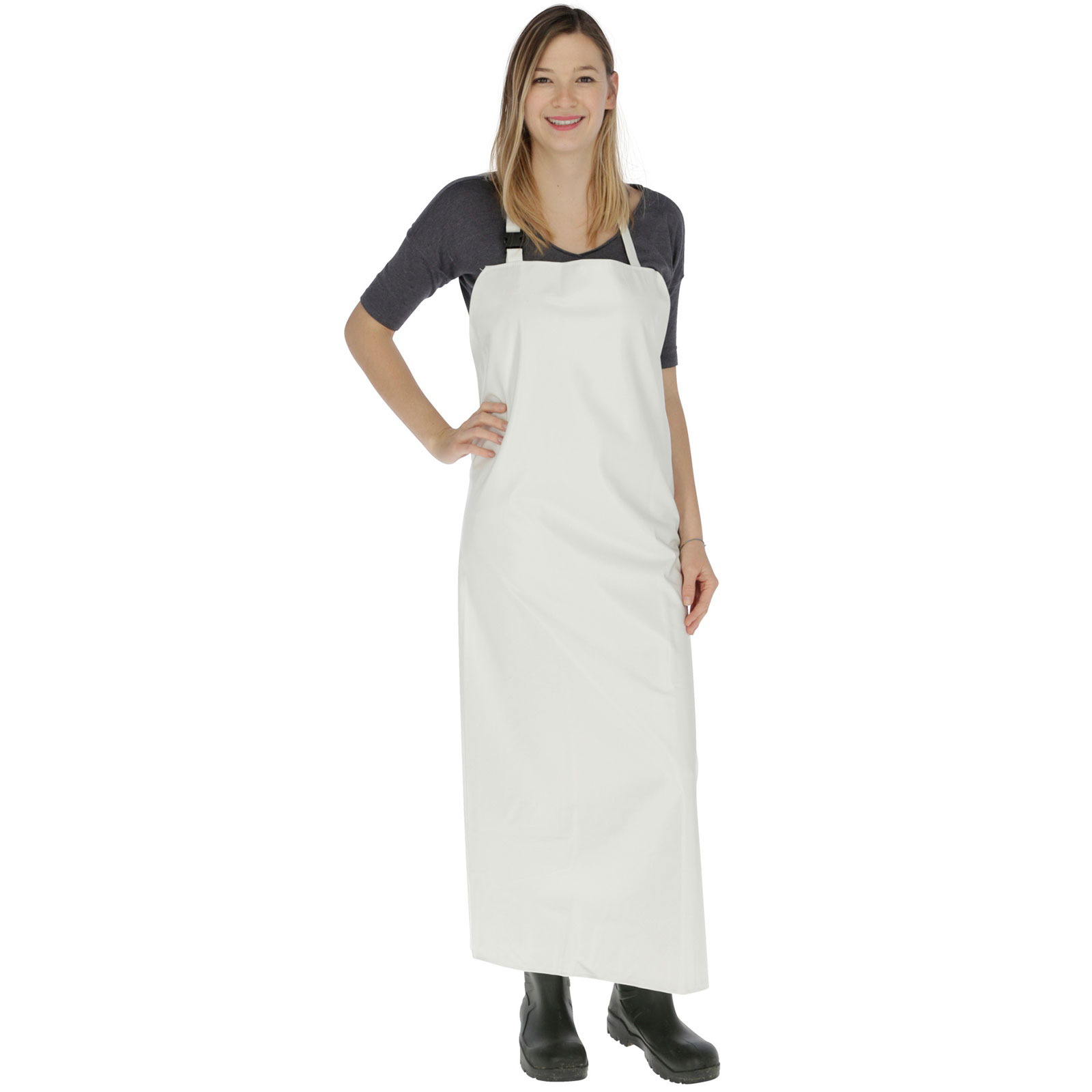 Milking and washing apron white 120 x 80 cm