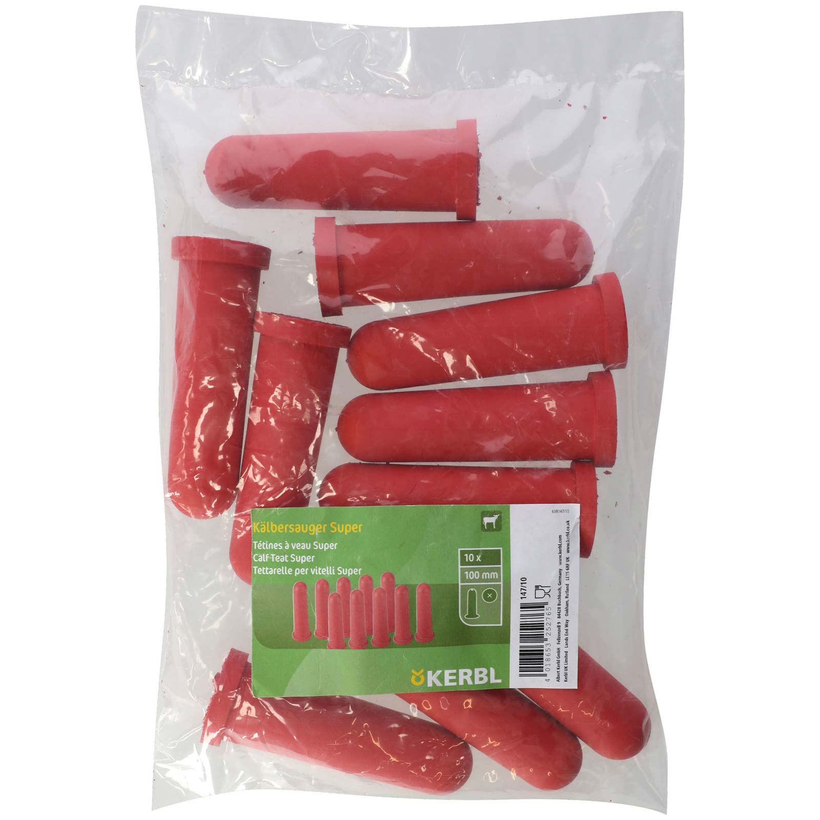 Calf Teat Super red 100 mm (10 pcs.)