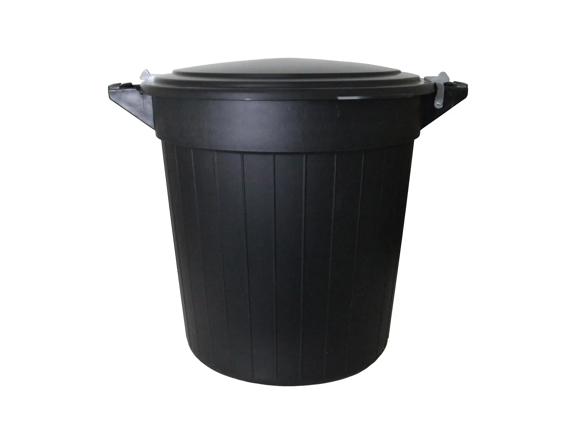 Feeding bin with lid 80 liters black