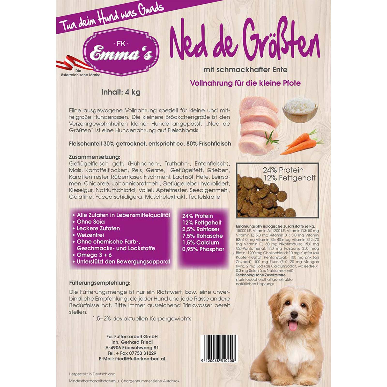 Emmas Dog food Ned de Größten 0,8 kg