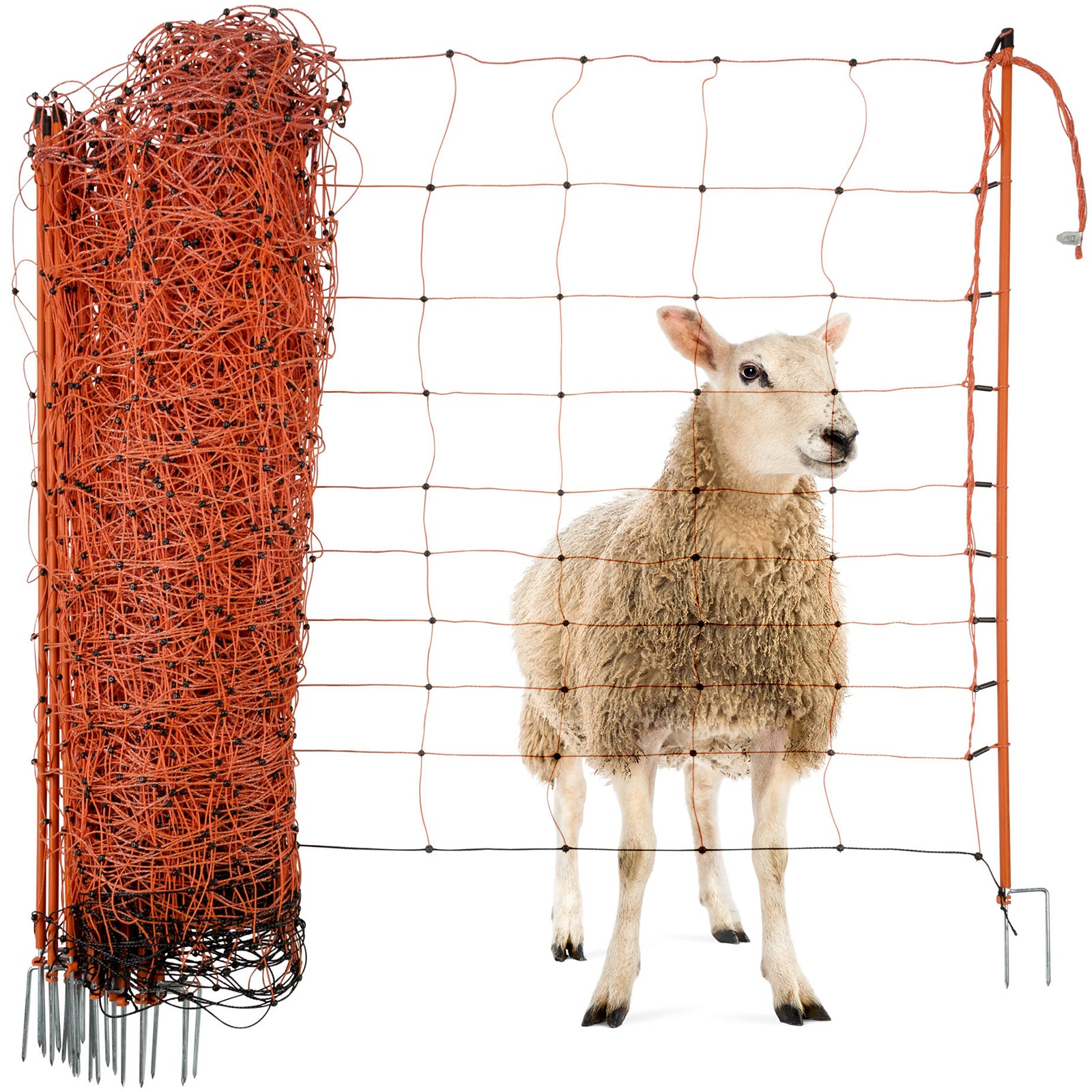 Agrarzone Sheep Net electrificable, double tip, orange 50 m x 108 cm