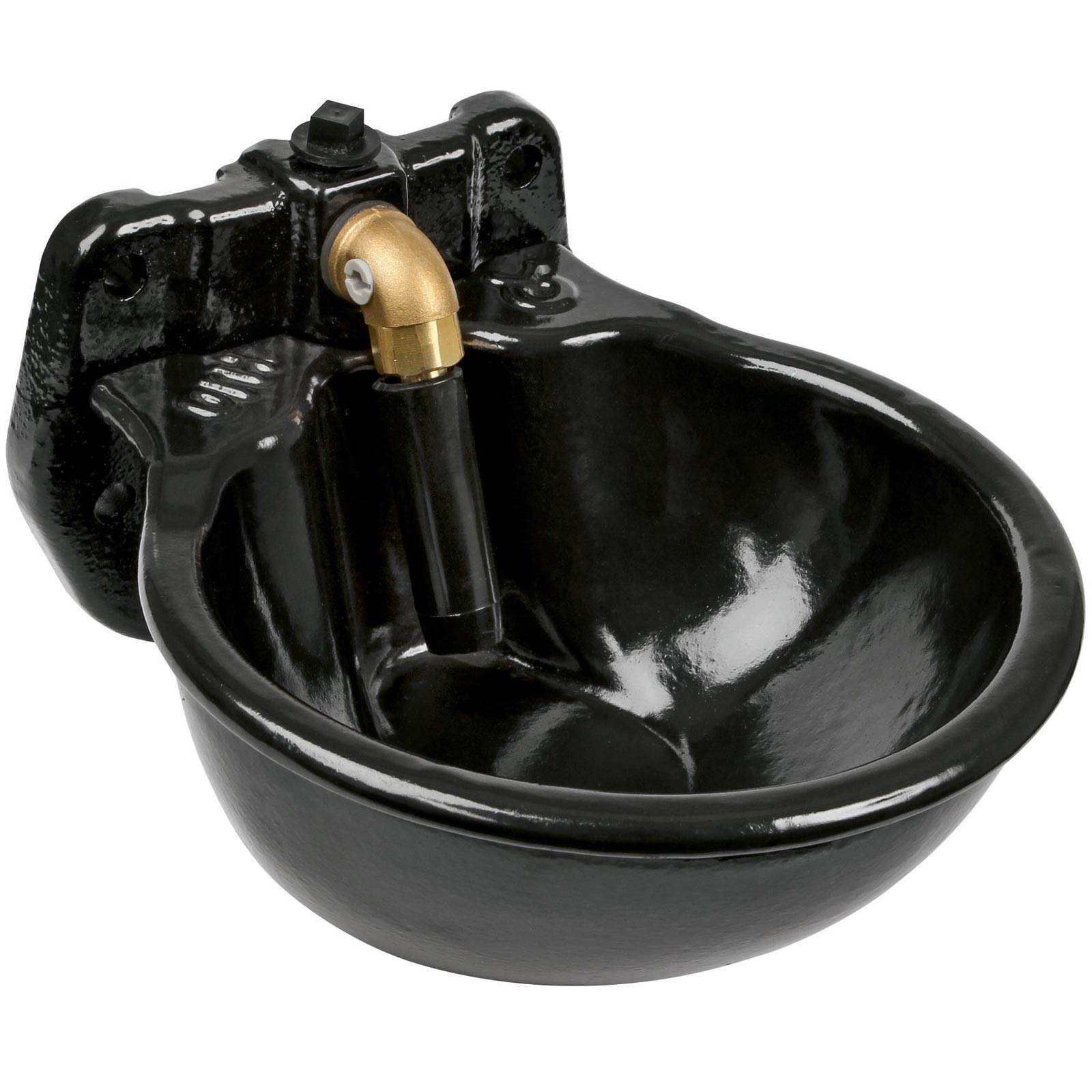 Heatable water bowl H10 with Tube Valve 24 V, 50 W, enamelled