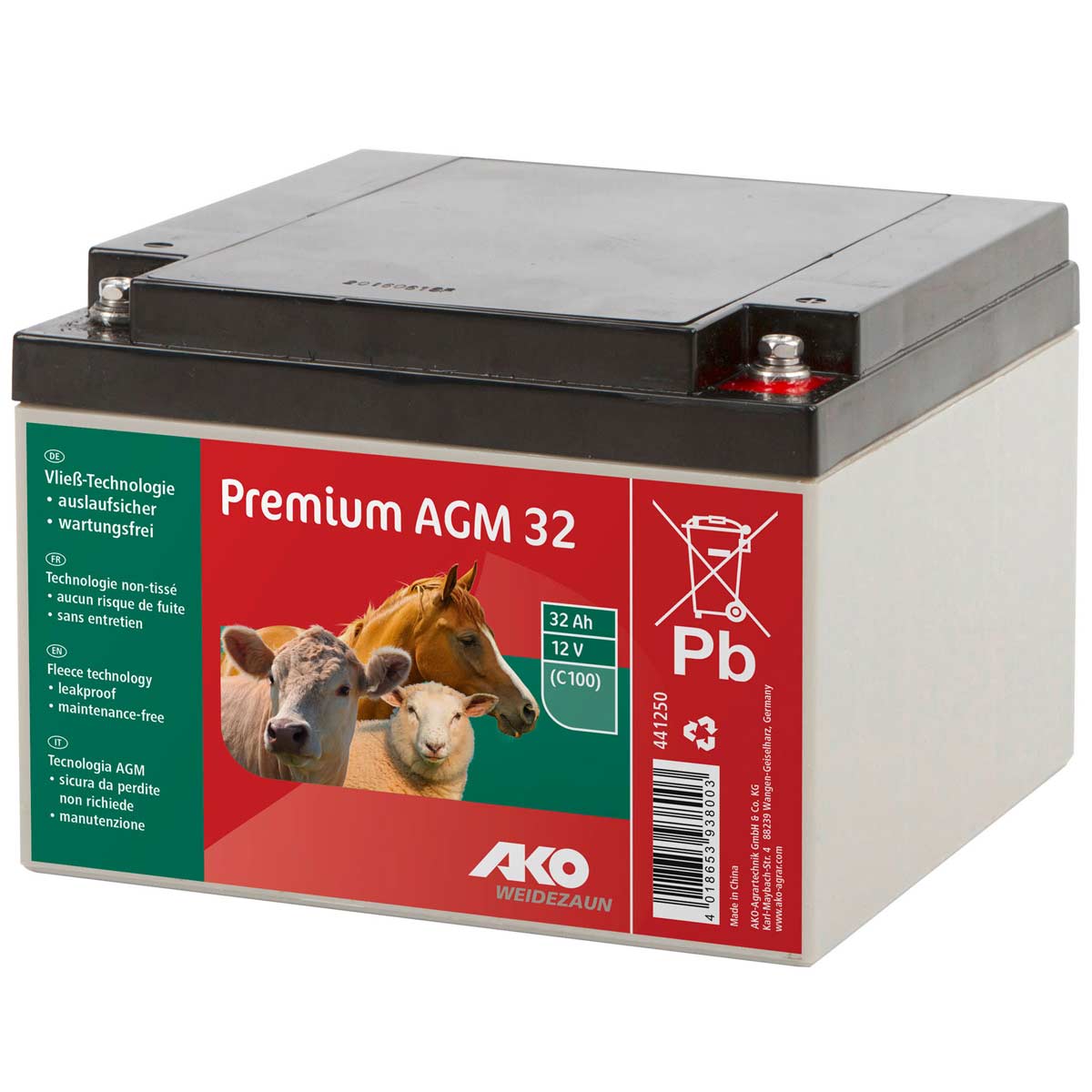AKO Premium AGM battery 12 V 32 Ah