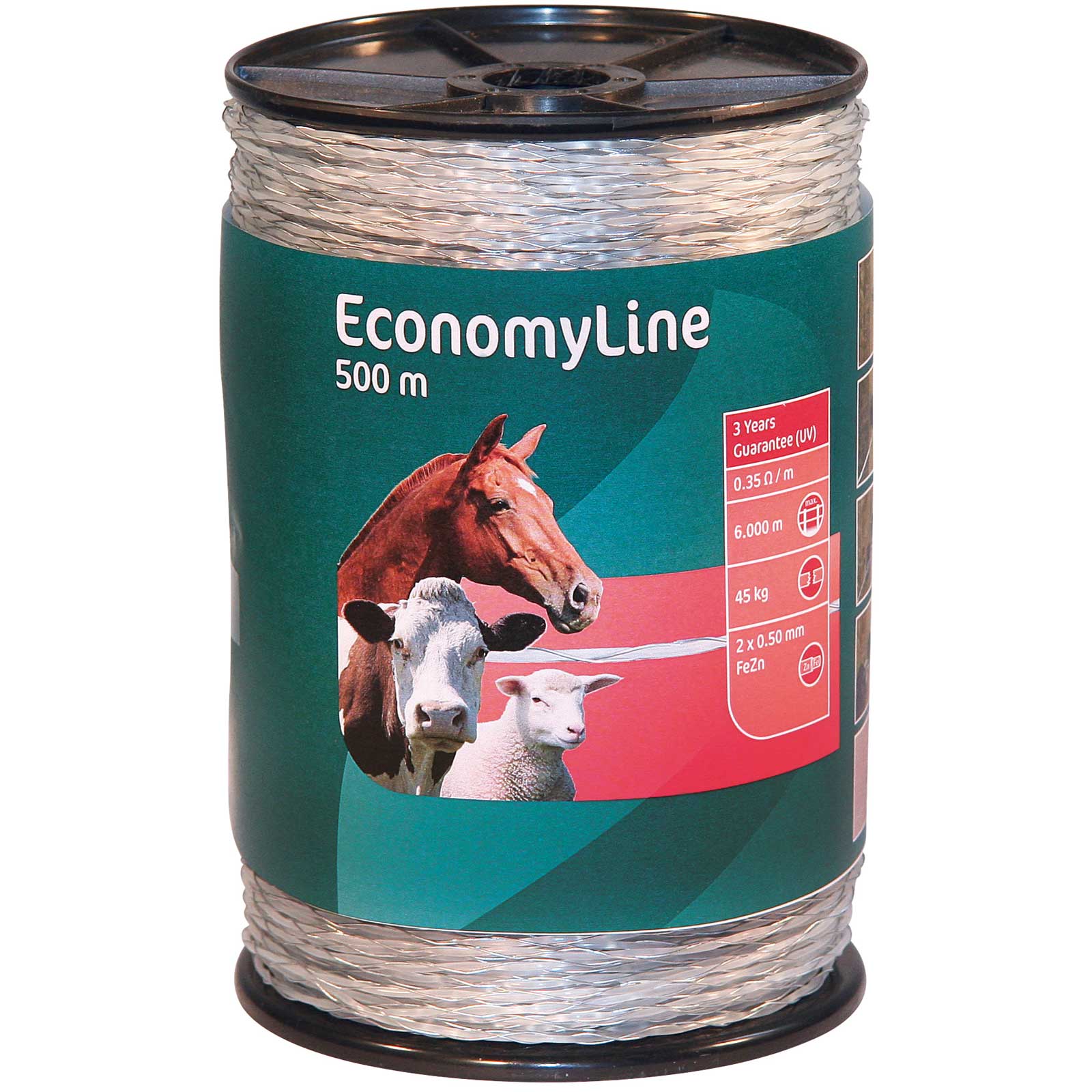 Ako Pasture Fence Polywire EconomyLine 2x0.50 FeZn, transparent