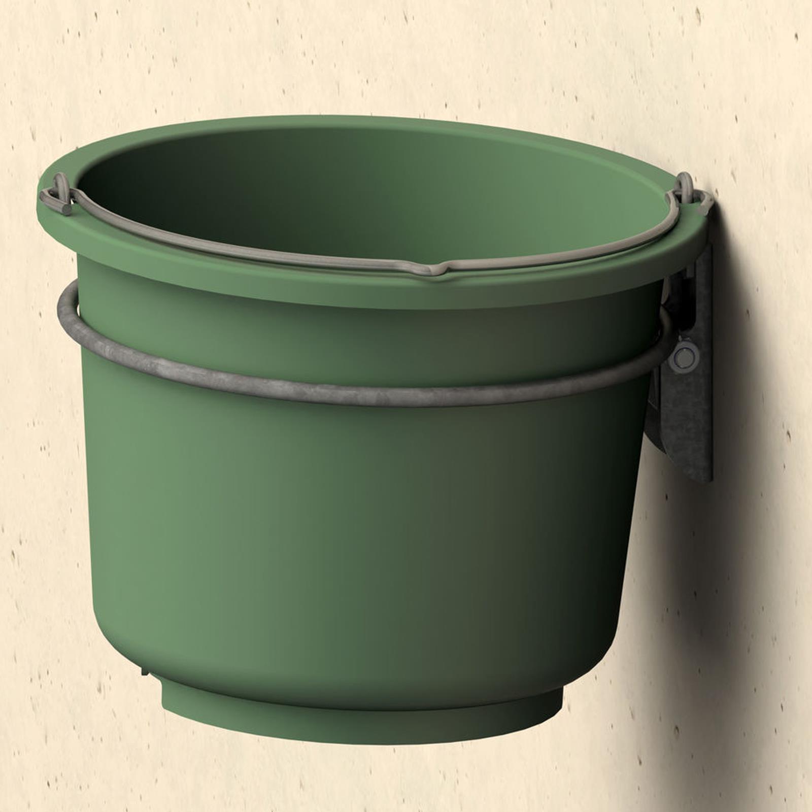 Folding bucket holder for hanging