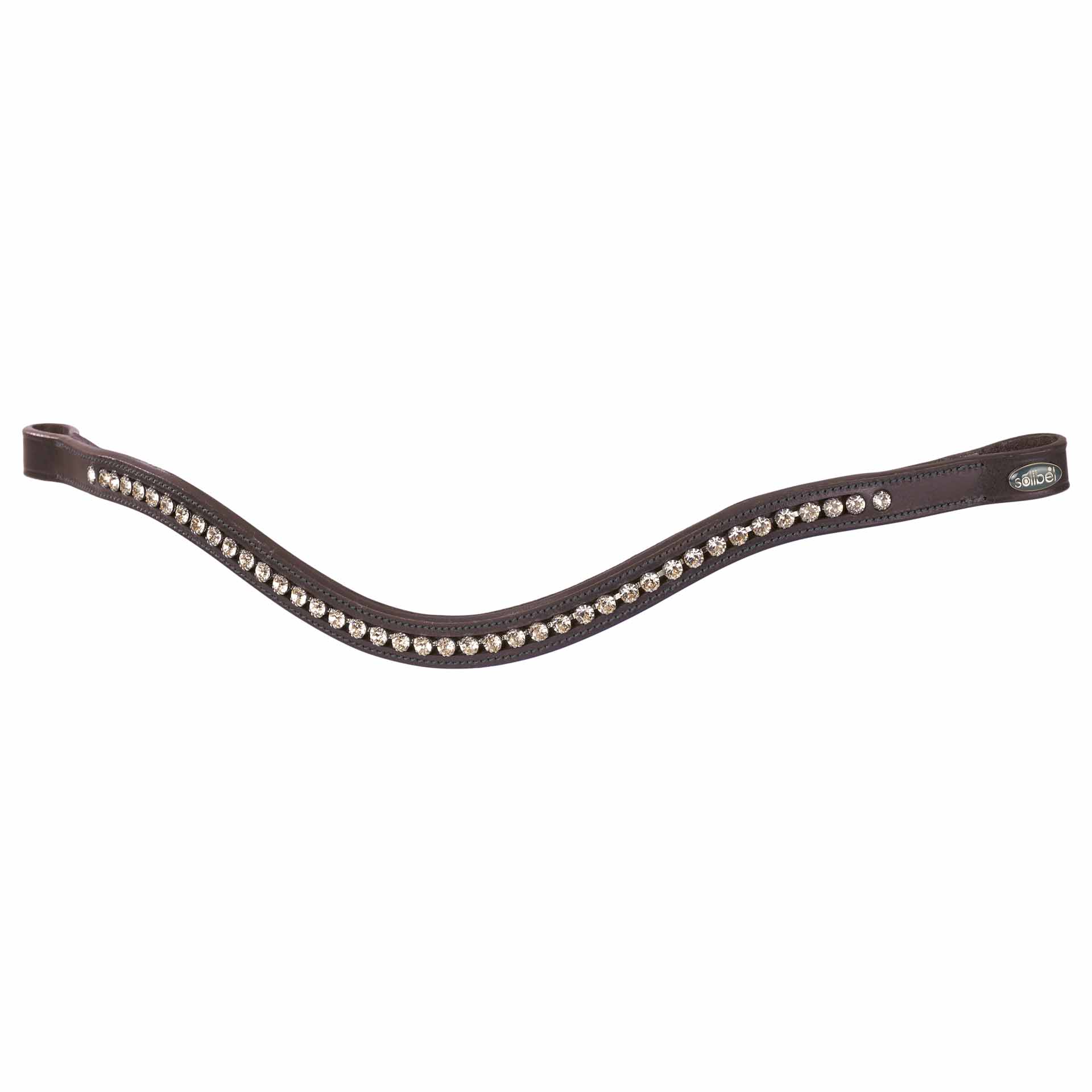 BUSSE Browband CLASSIC FULL brown/crystal silk