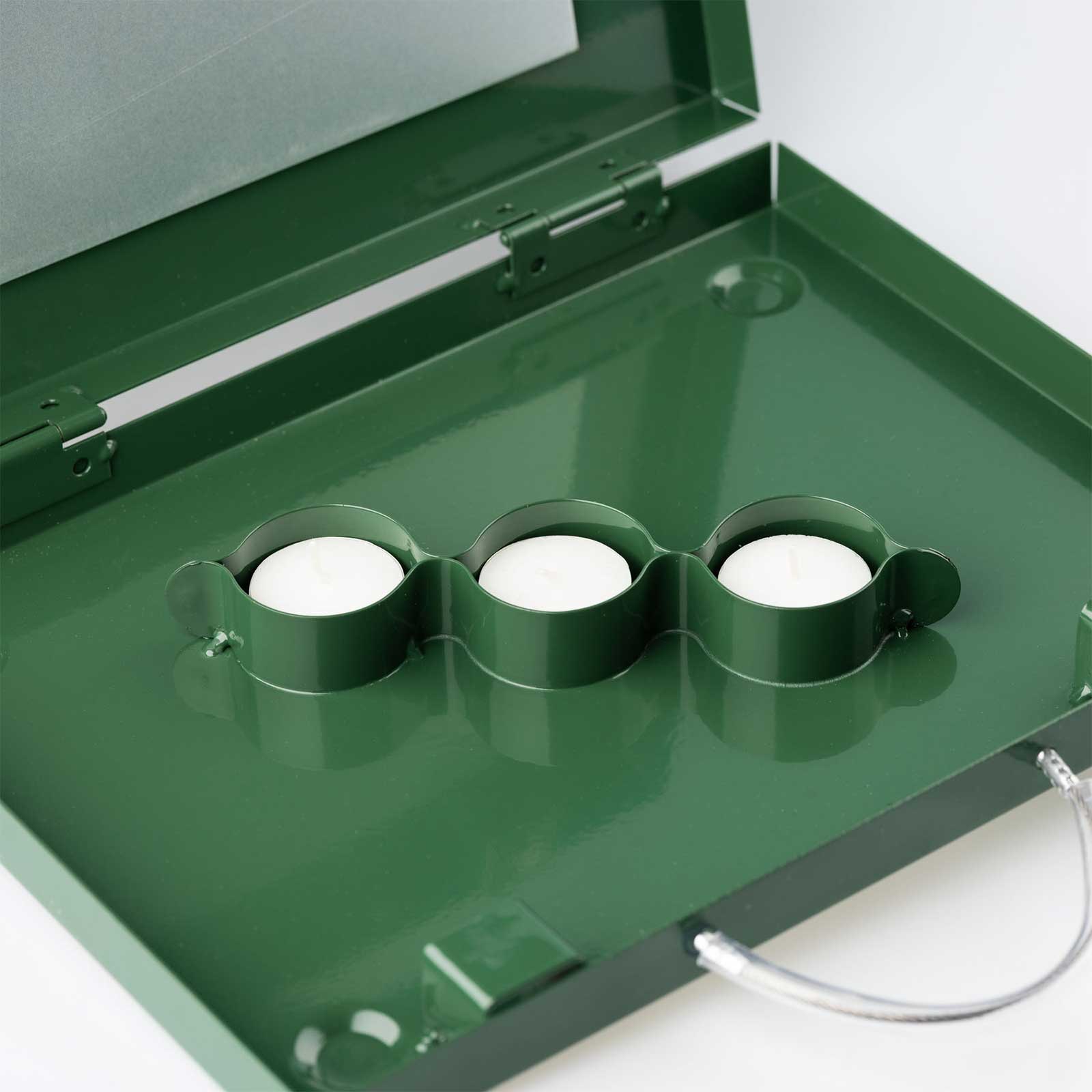 Eurohunt Teelichthizer Green With Tea Lights 100 Er Pack