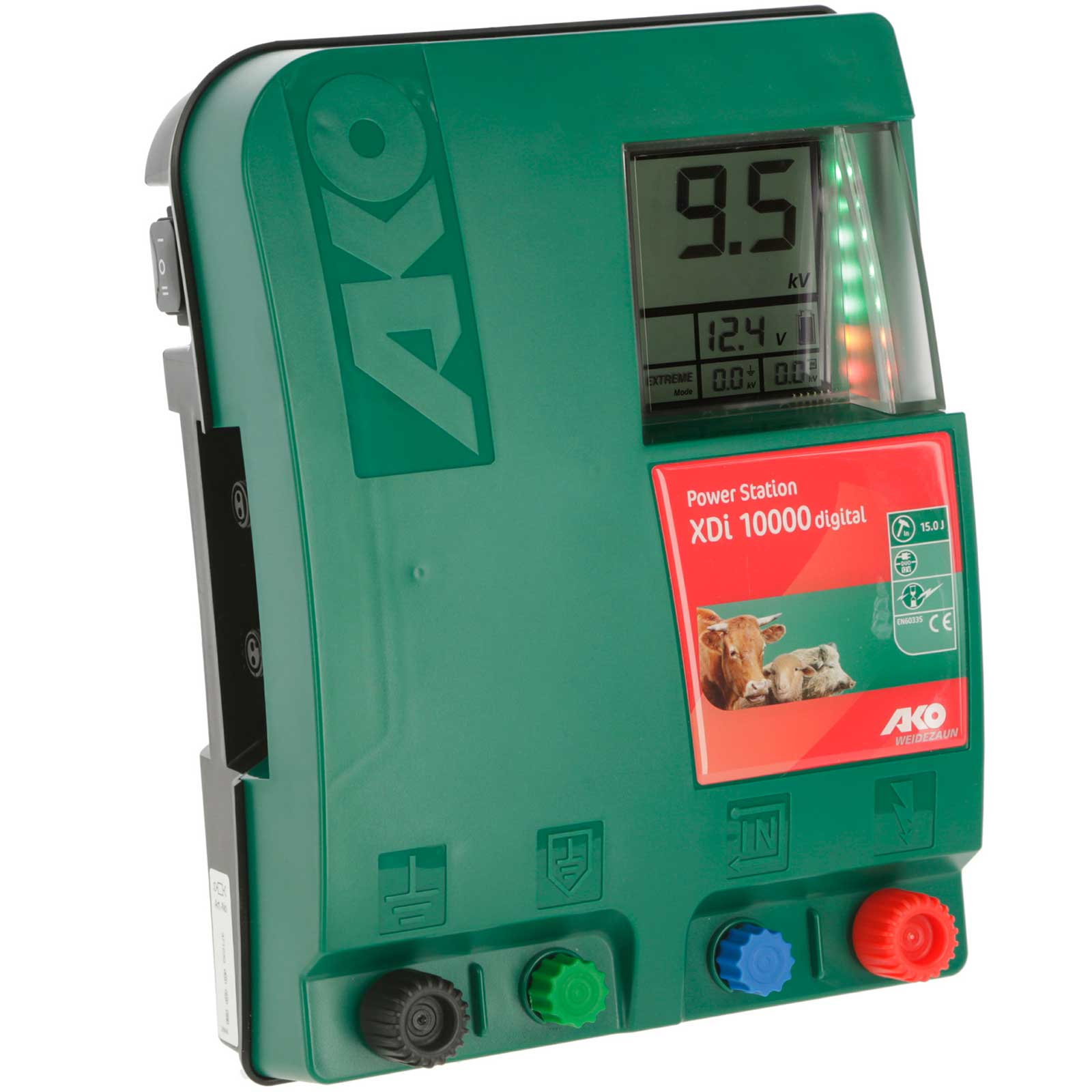 AKO Power Station XDi 10000 digital DUO electric fence energiser, 15 joules