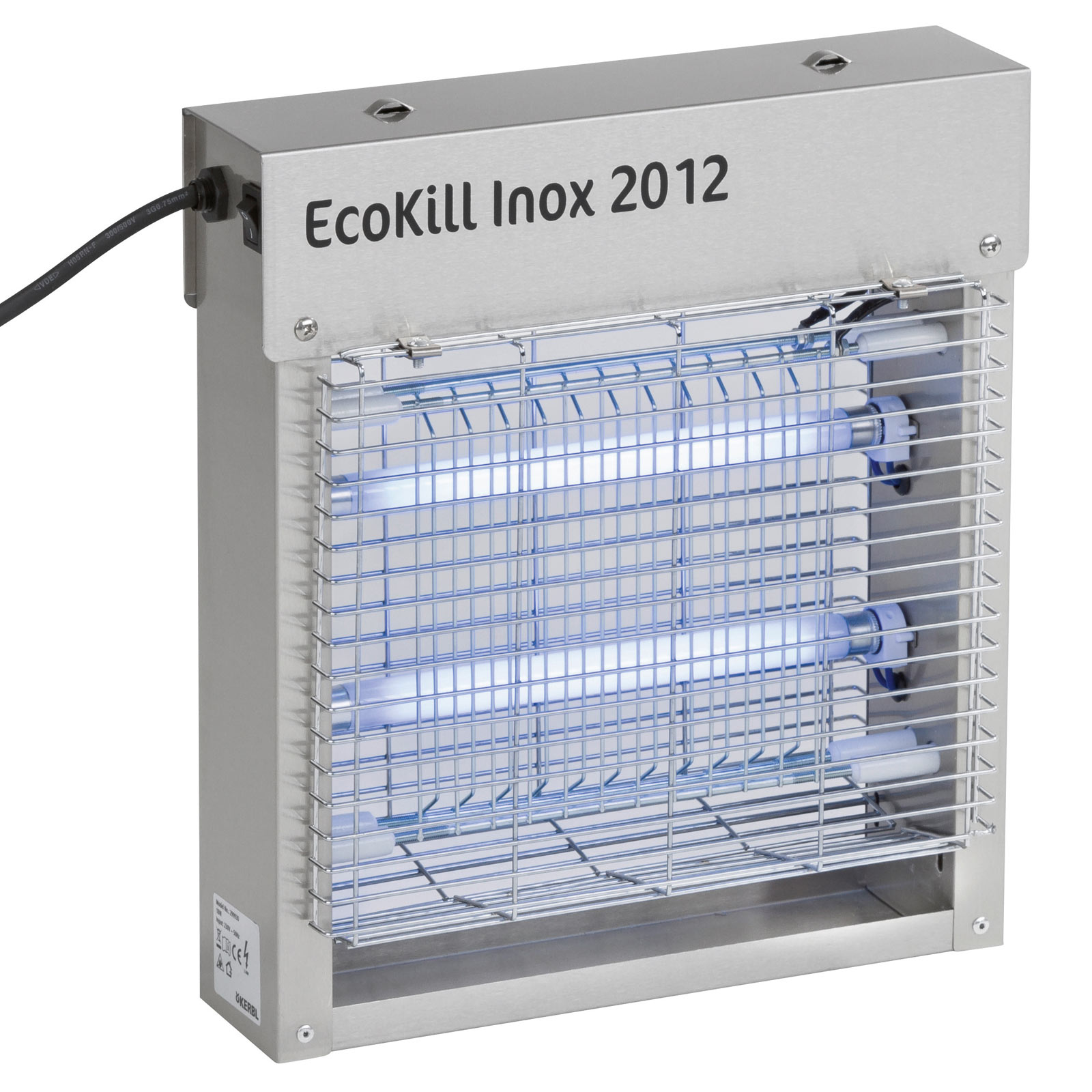 Electric fly killer EcoKill Inox 2 x 6 Watt