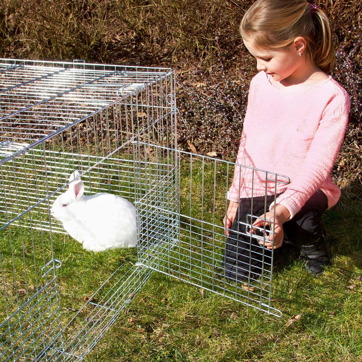 Outdoor Enclosure for Young Animals 144x112x60cm