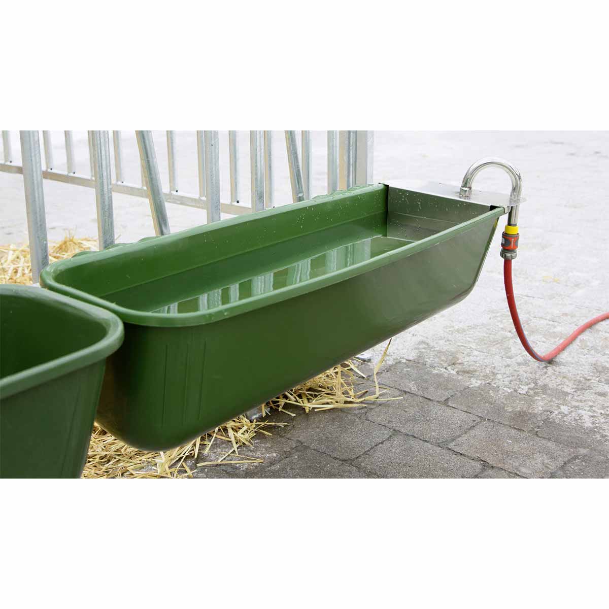 Feed trough long with floater