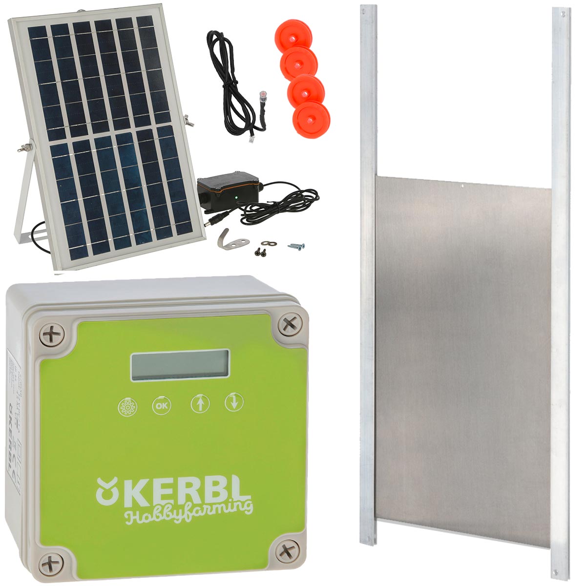 Kerbl Automatic Chicken Door Solar 30 x 40 cm