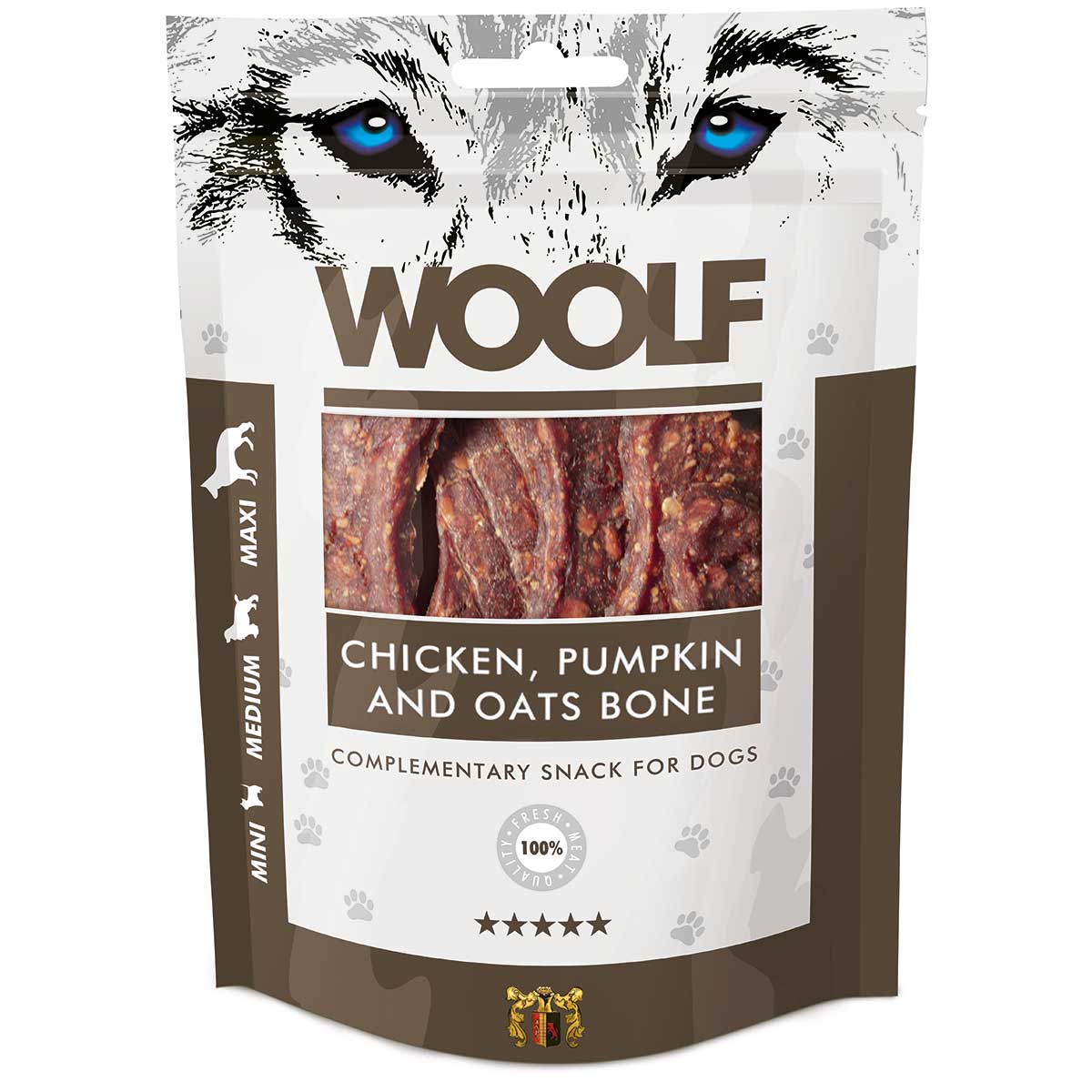 Woolf Dog treats large bones with chicken, pumpkin and oats
