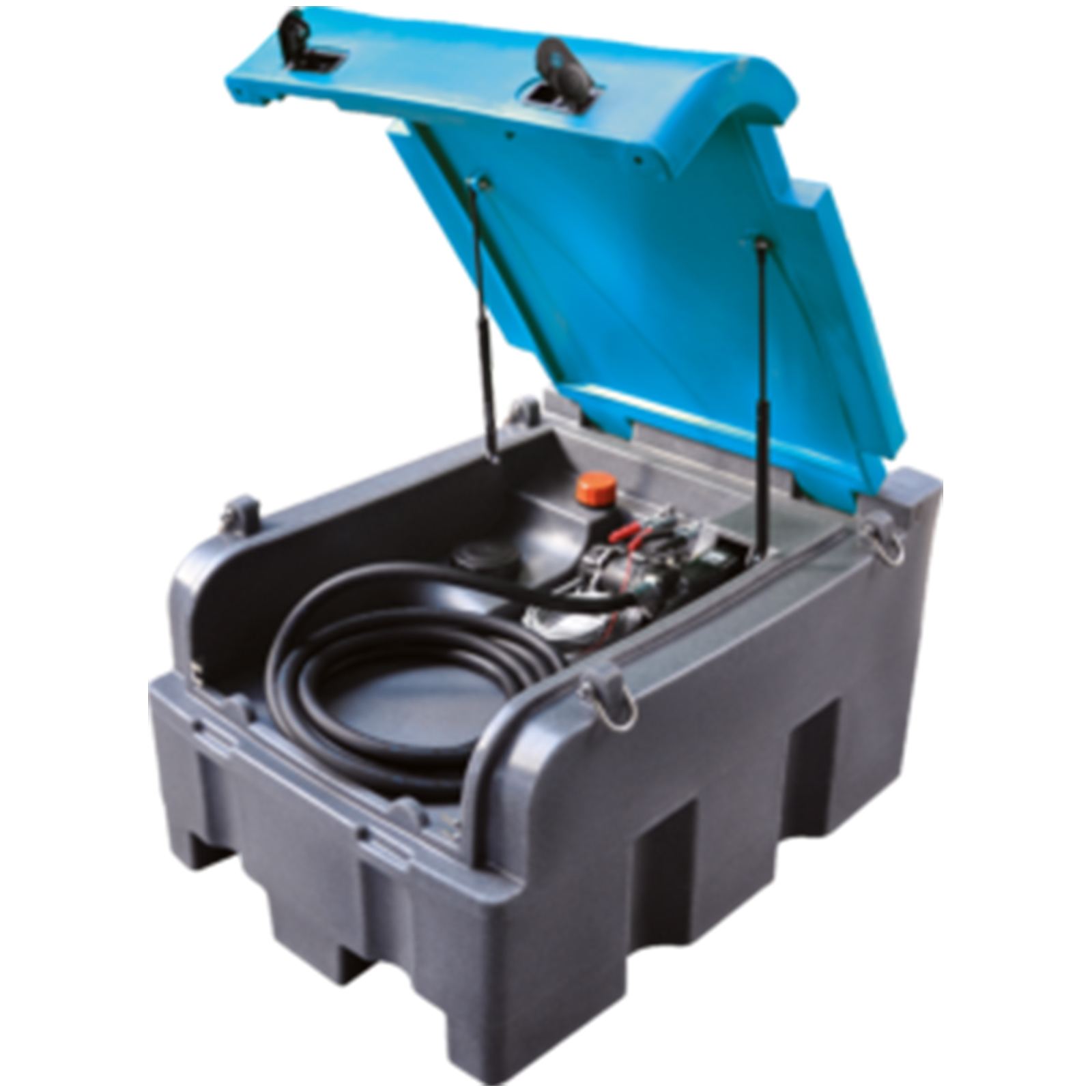 Mobile AdBlue tank system with electric pump 12v, 50l/min and hinged lid 200 l