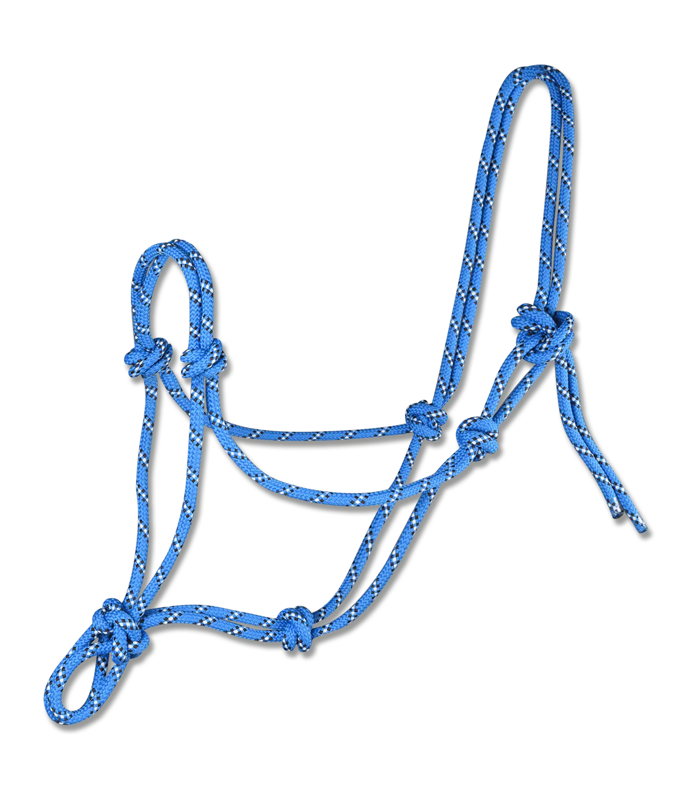 Knotted Halter azure blue/brown COB