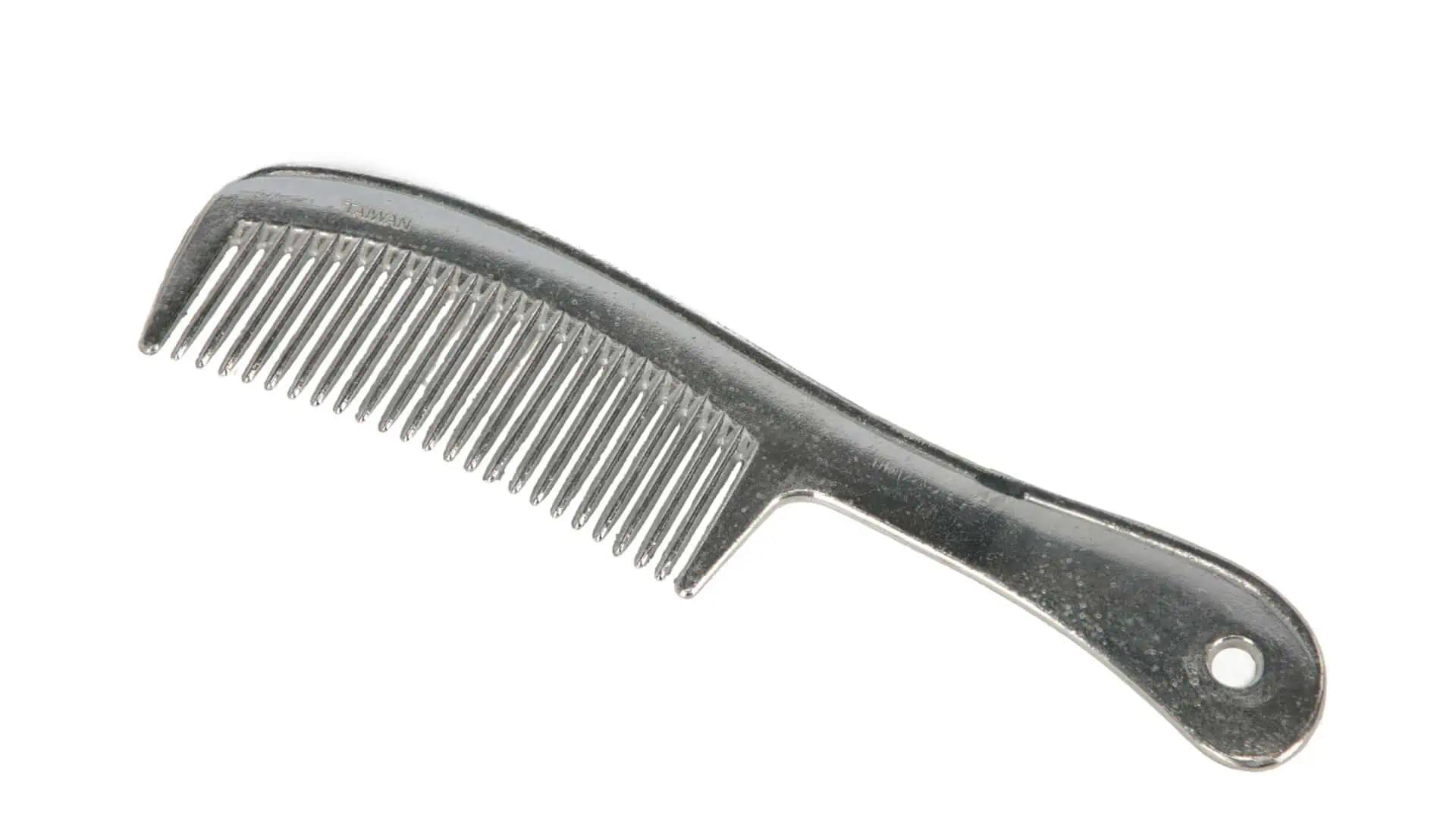 Mane comb, aluminium, 20 cm, with handle, 1 pcs/pack