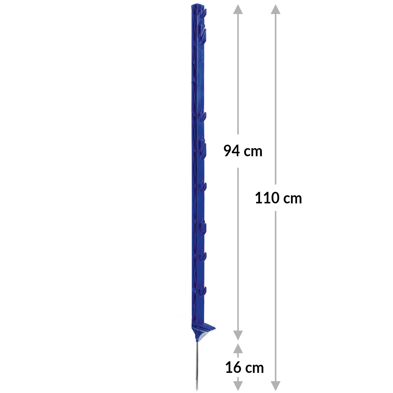 Plastic Post Titan Plus 108cm,  reinforced step, blue (5 pcs.)