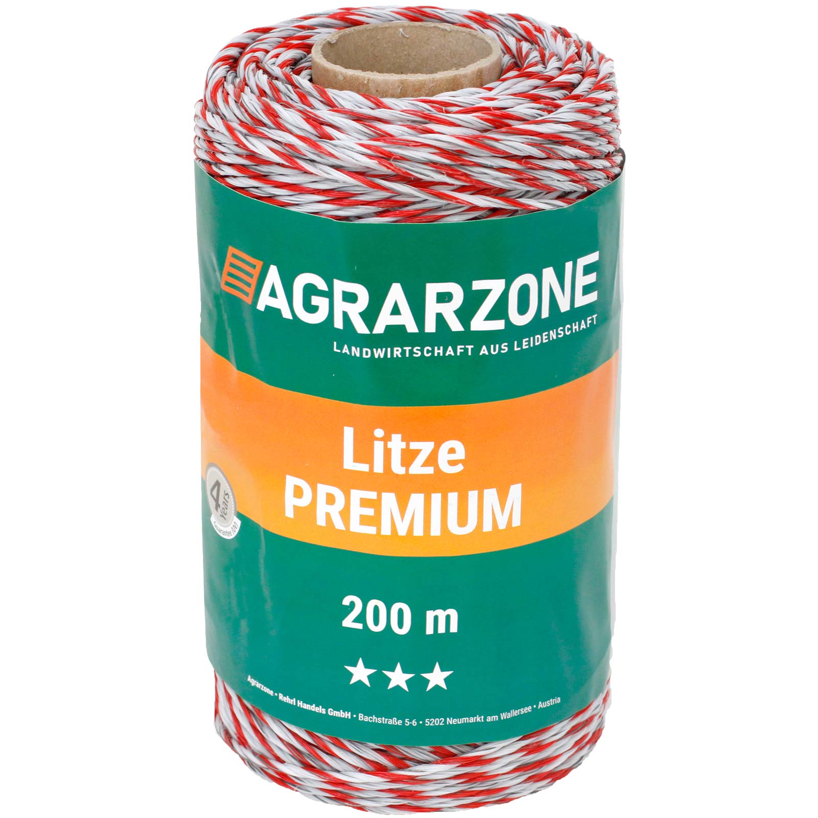 Agrarzone Polywire Premium 6x0.30 TriCOND, white-red 200 m