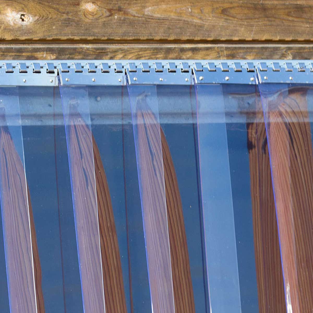 PVC strip curtain set 300 transparent 300 x 3 mm 225 cm