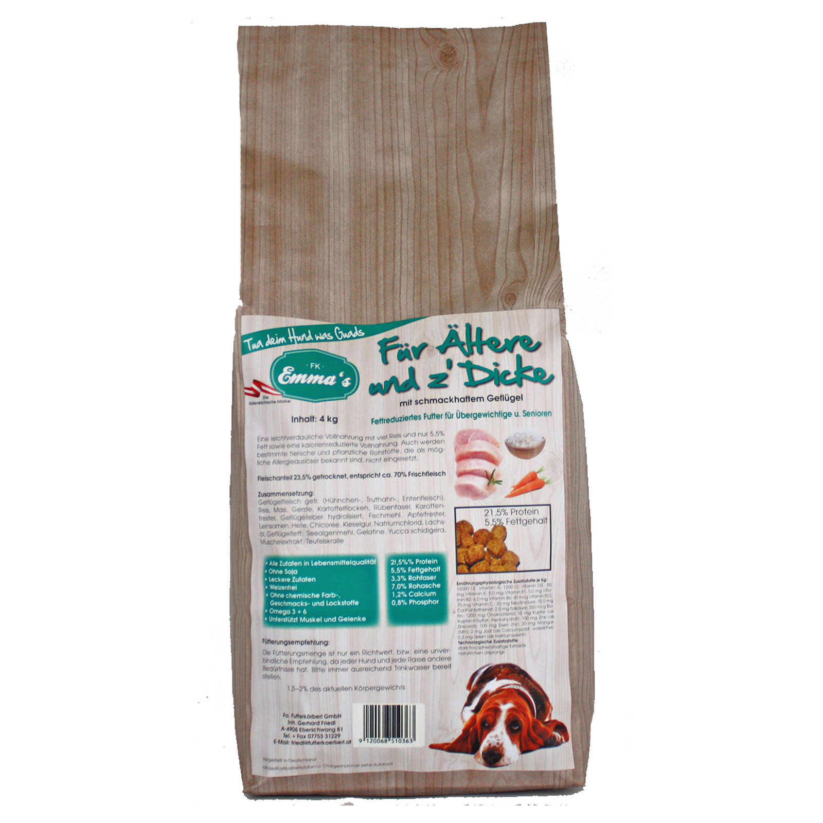 Emmas Dog food Ältere & Z´dicke Senior 4 kg