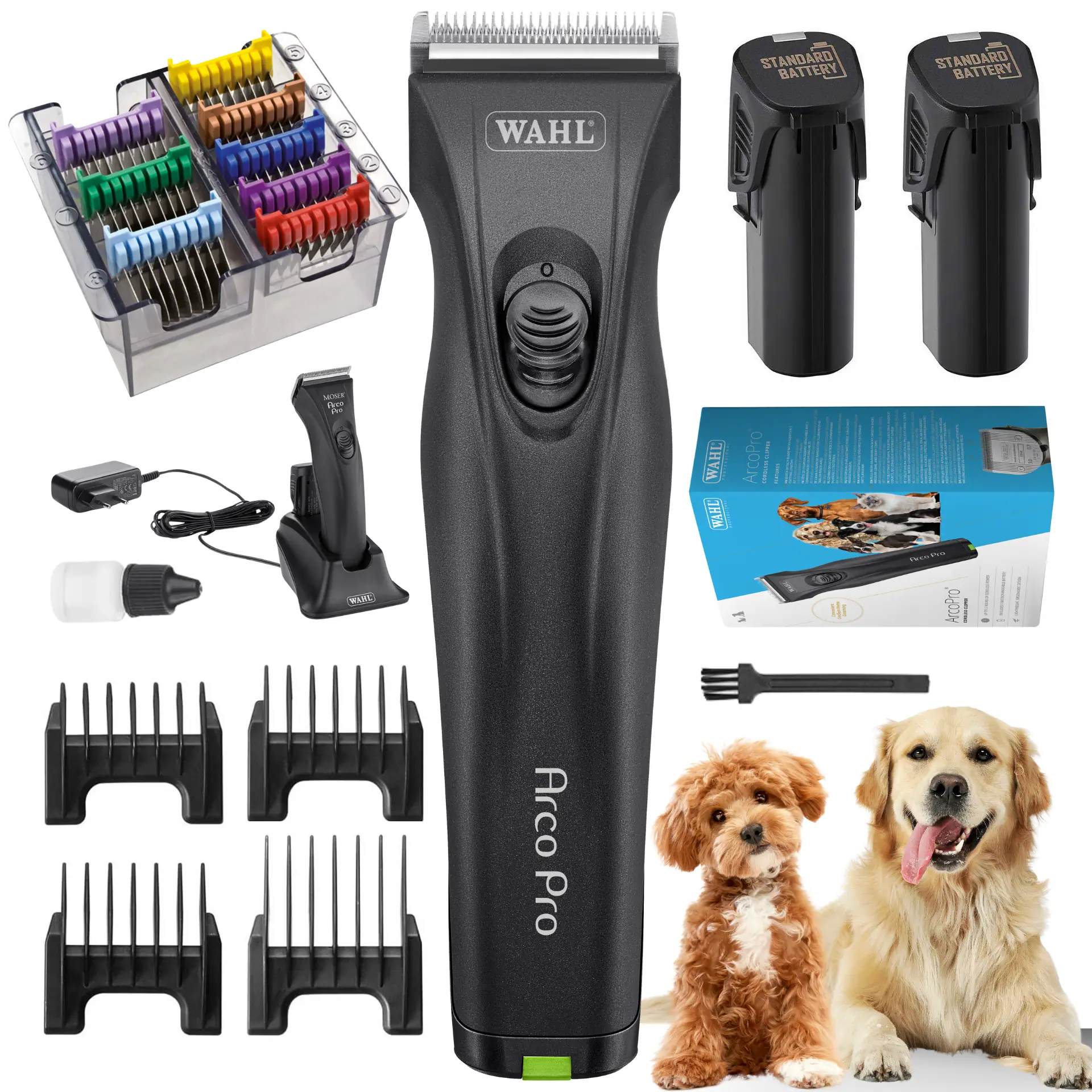 Wahl Arco Pro Clipper 2x battery with attachment comb set