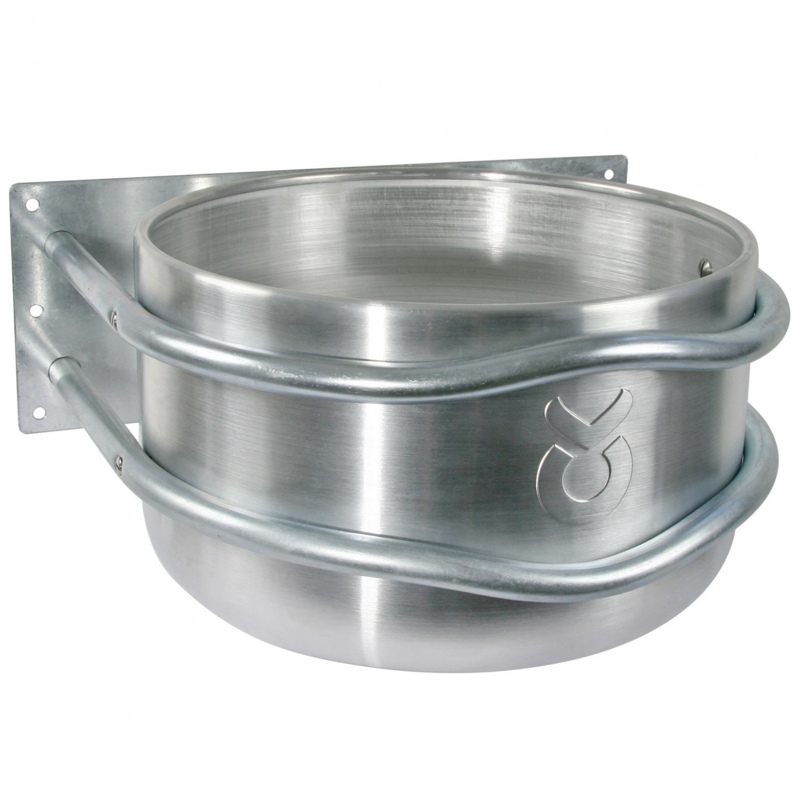 Feed trough aluminium round 44x38x23 cm straight mounting