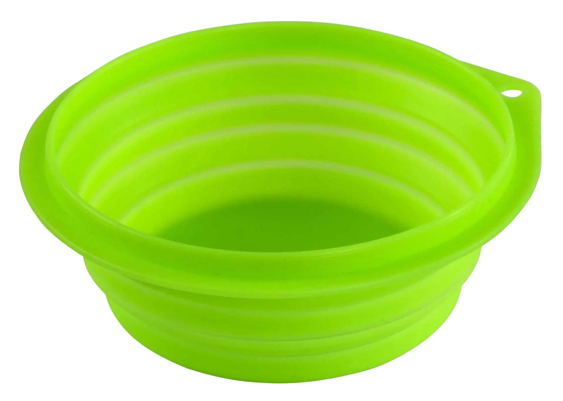 Silicon travel bowl (foldable) 1000ml, green