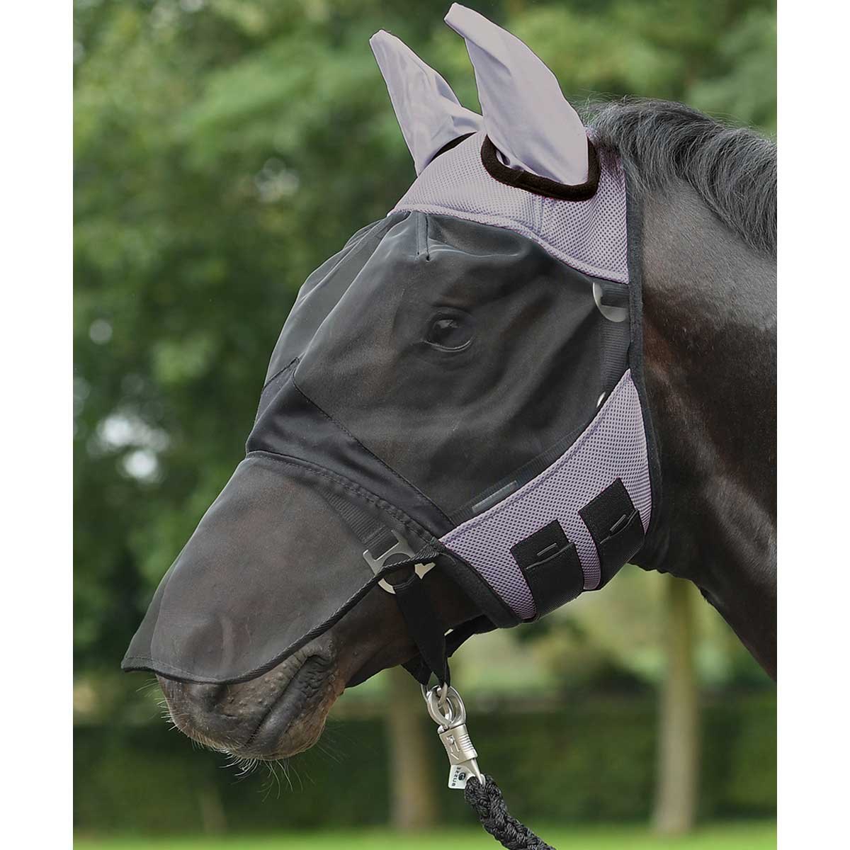 BUSSE Fly Mask FLY COVER PRO grey/black X-FULL