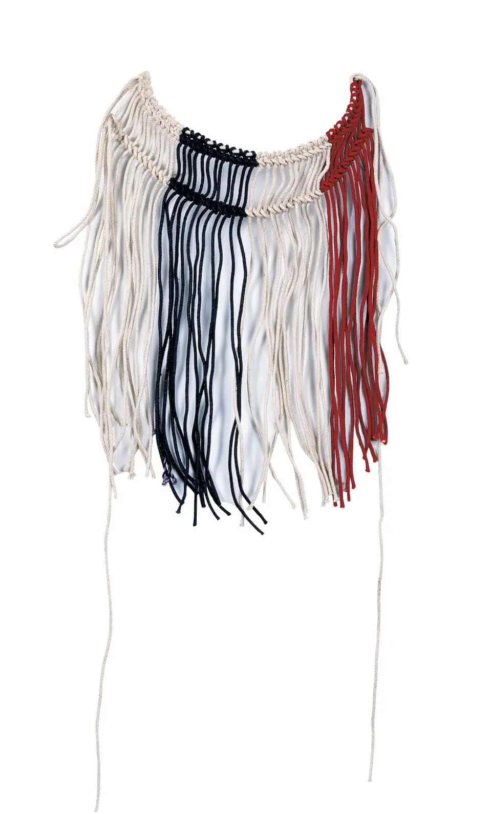 Fly fringe strap made of cotton cords