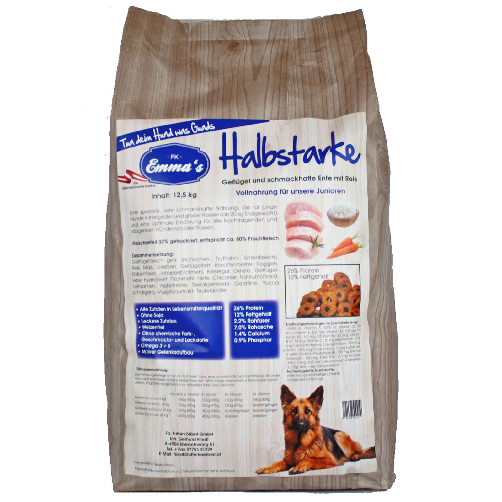 Emmas Dog food Halbstarke Junior 12,5 kg
