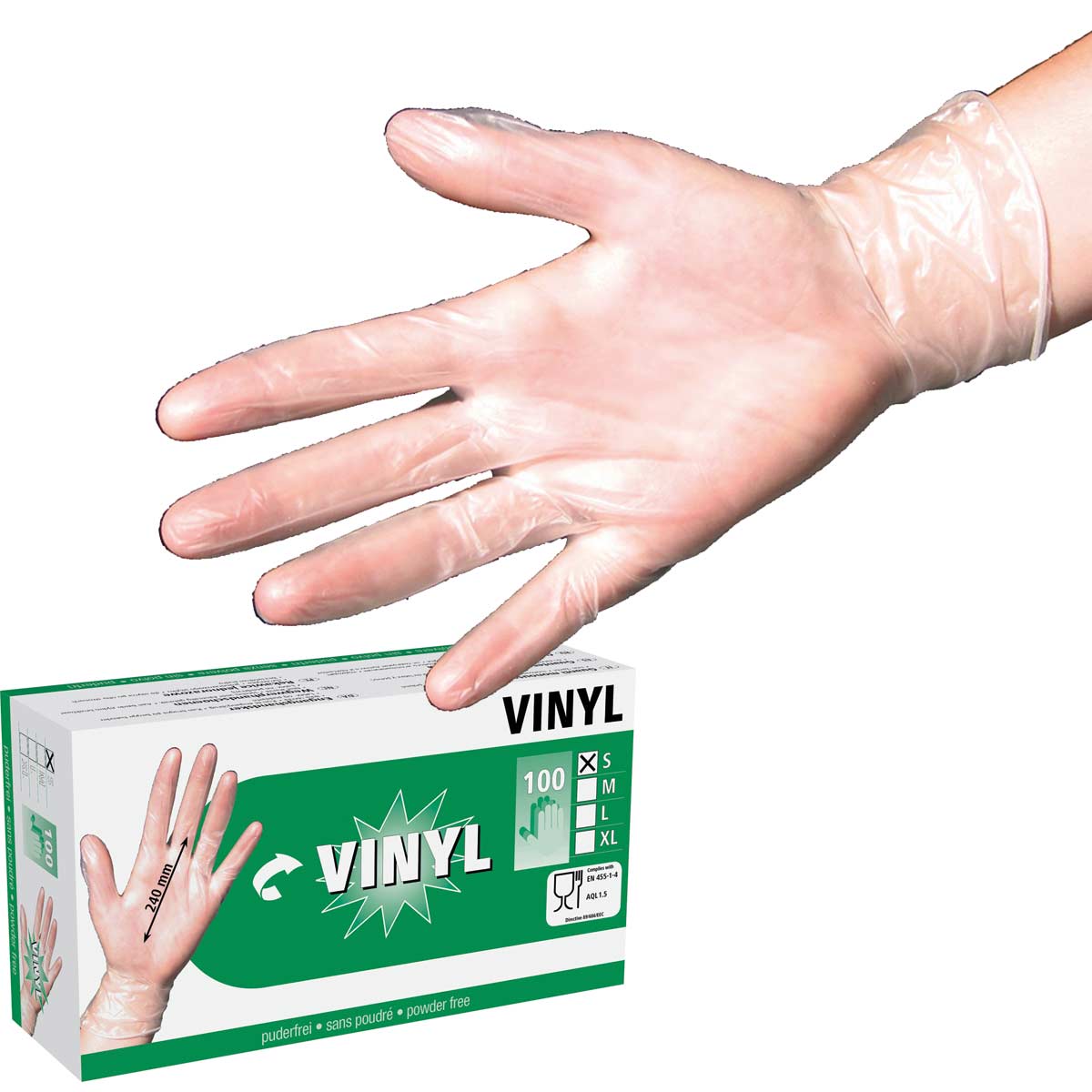 Disposable Gloves Vinyl 100 pcs. L