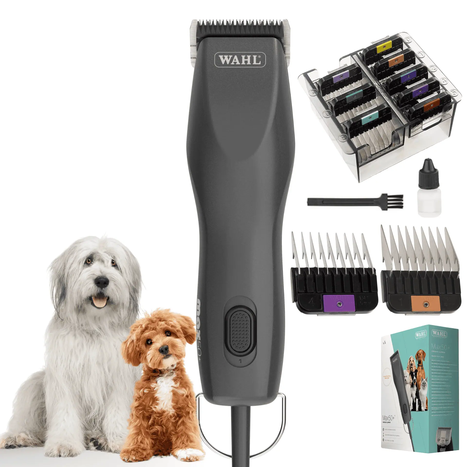 WAHL Max 50 Dog Clipper with attachment comb set