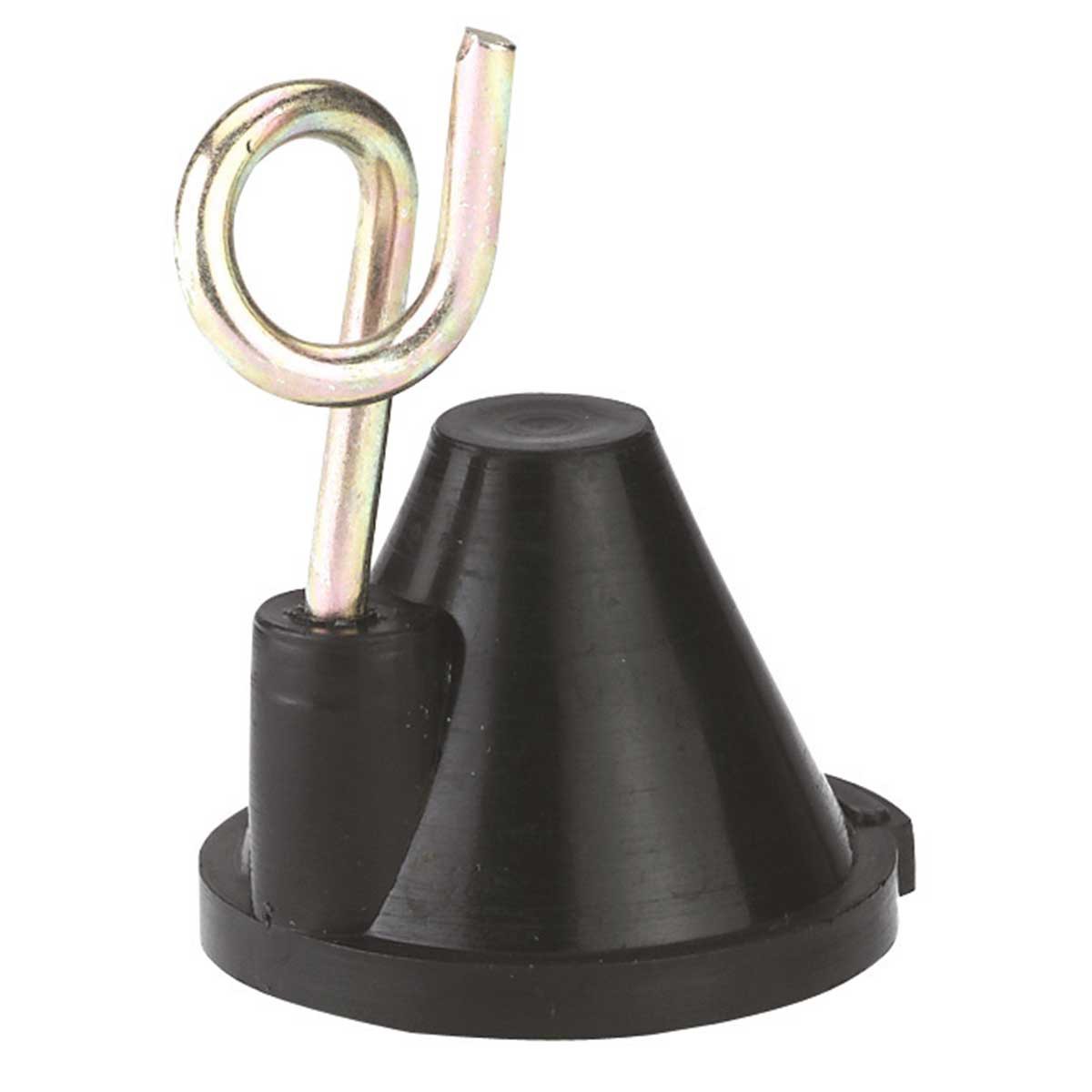 Spare top insulator with eye for oval steel post
