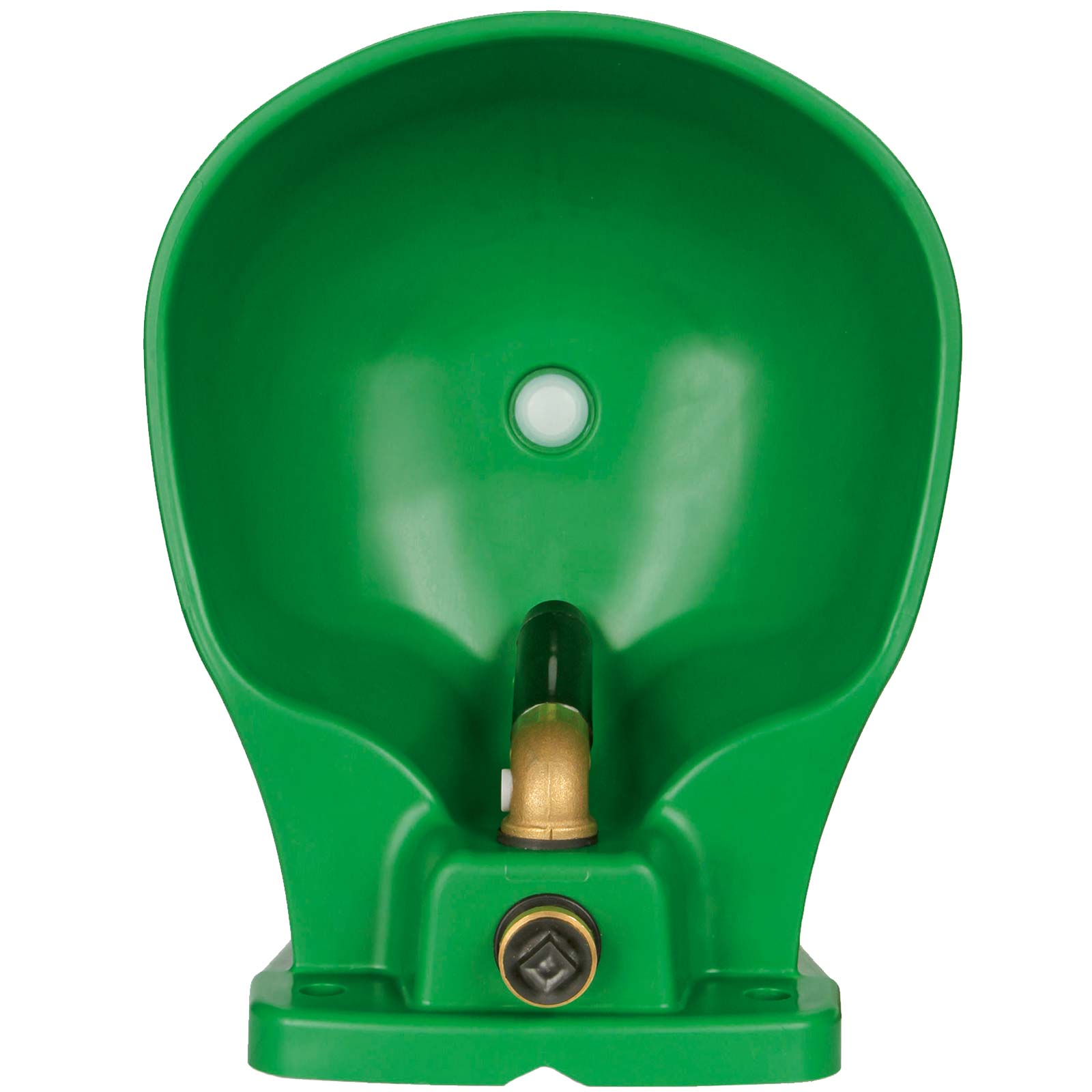 Heatable plastic water bowl HP20 with pipe valve 73 Watt 230 V