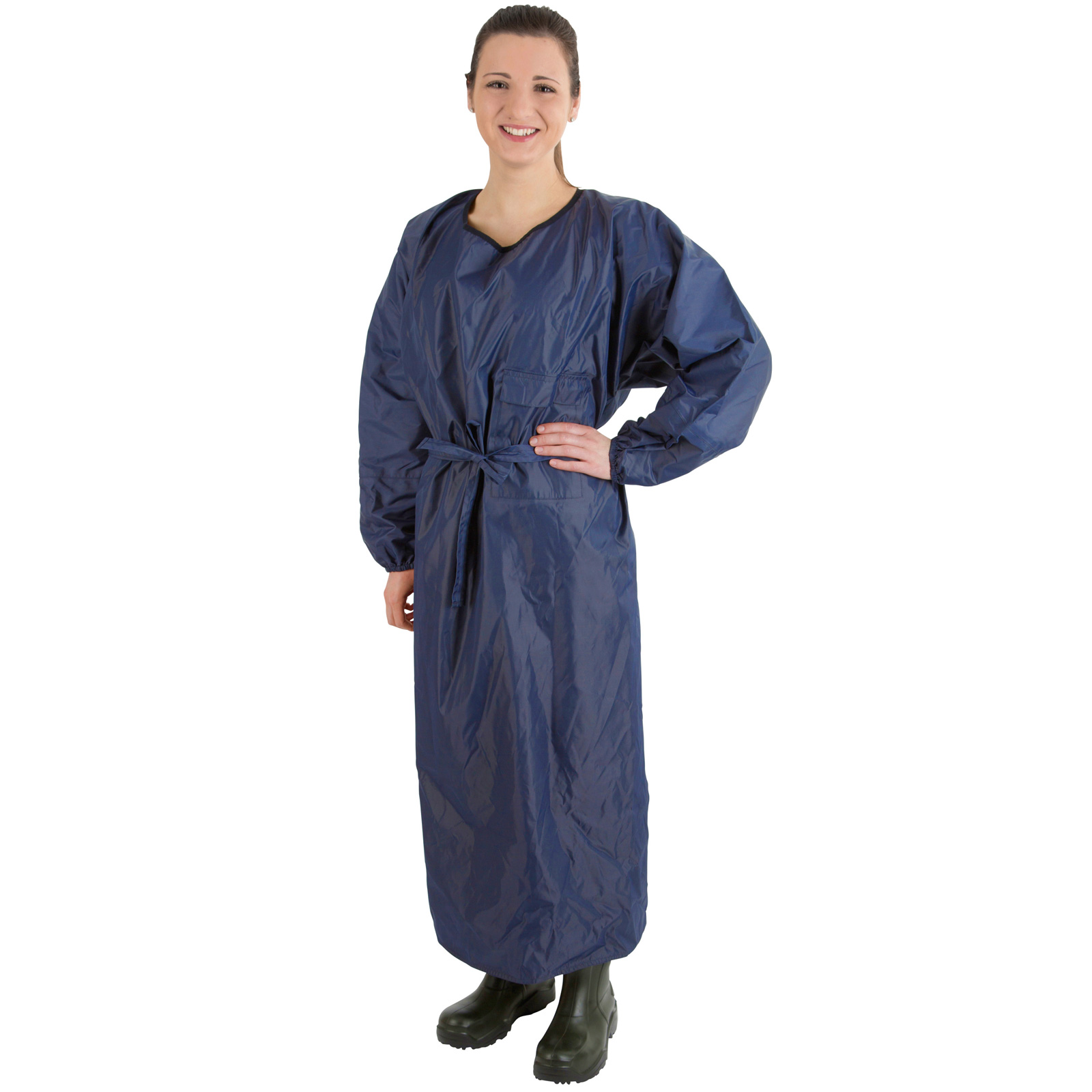 Milking & Washing Apron with Sleeves, navy XL