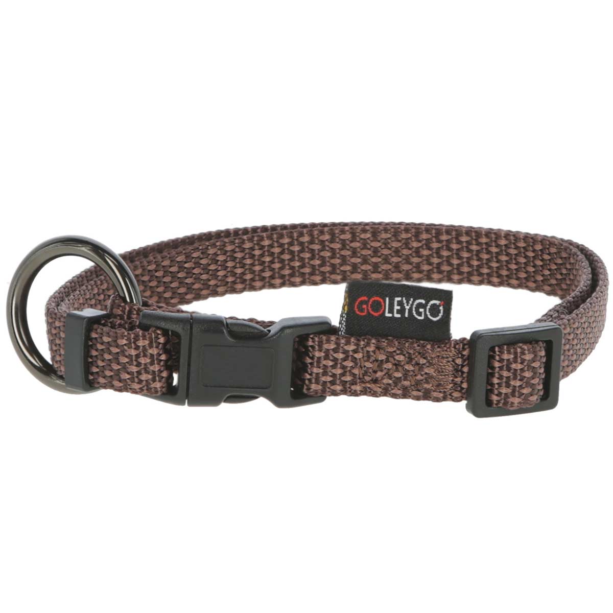 GoLeyGo 2.0 Set Leash Flat 200 cm + collar S - neck size 29 - 45 cm brown