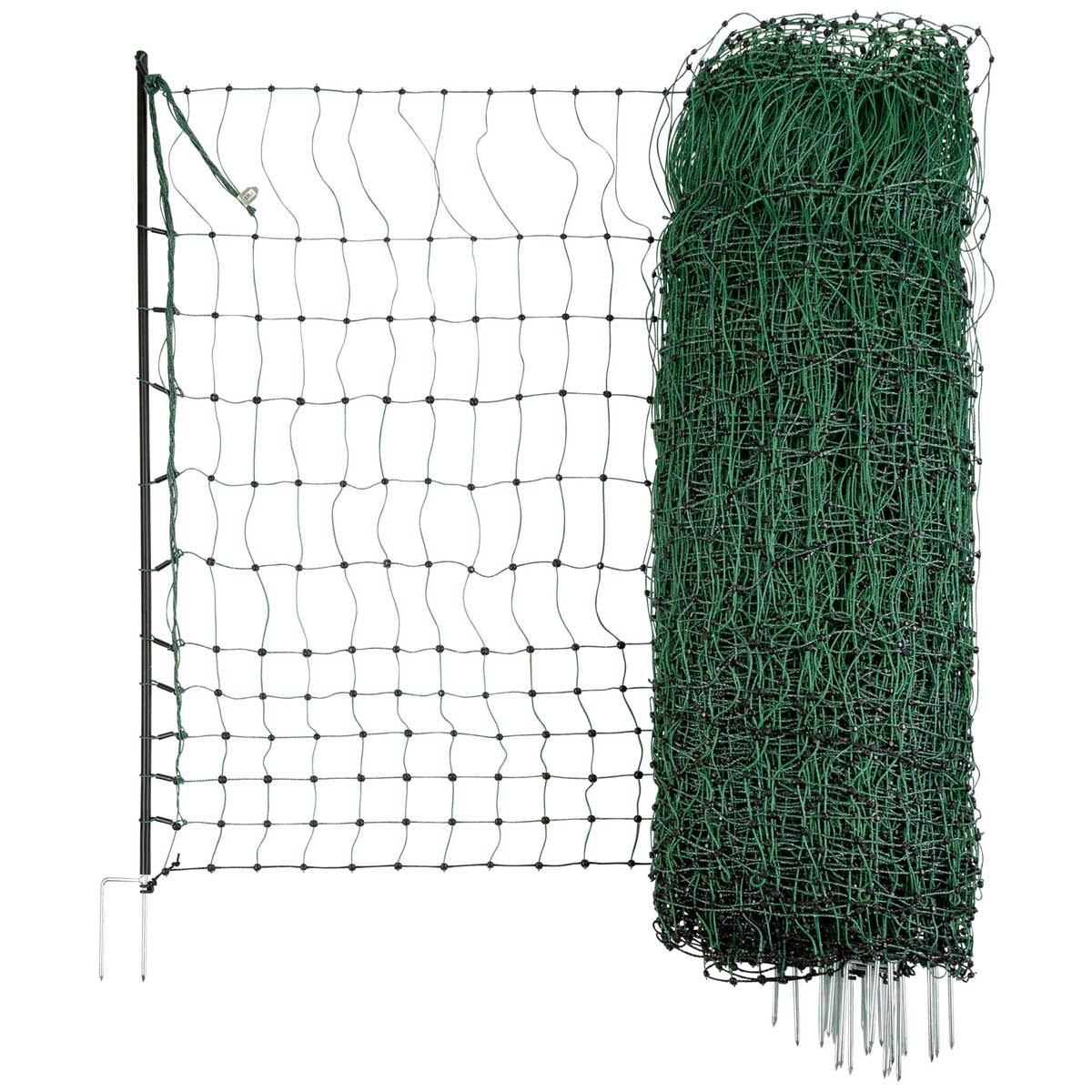 Kerbl Poultry Net not electrificable, single tip, green 50 m x 106 cm