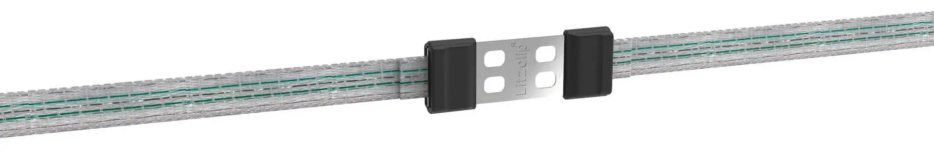 Tape connector Litzclip for 12,5 mm tapes, inox, 5 pcs