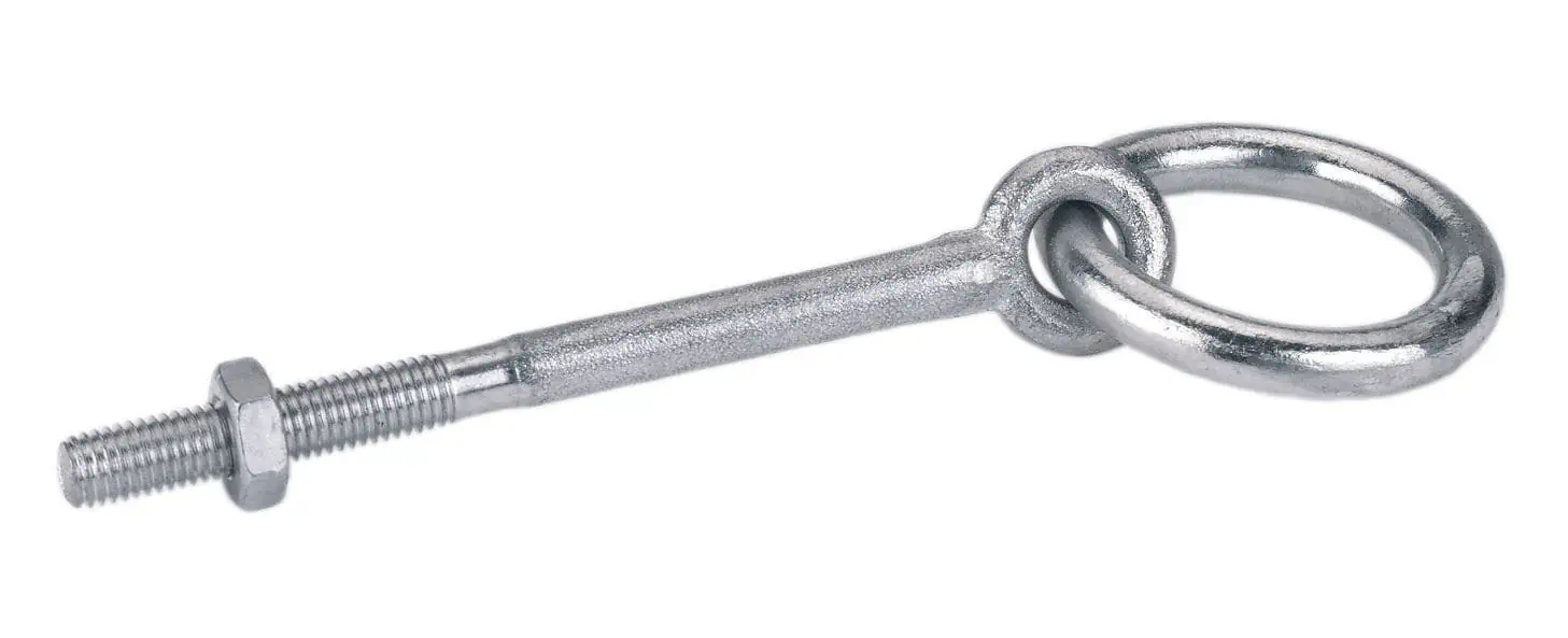 Eye bolt with nut screw, galv. 10mm/80mm, 2pcs./pack