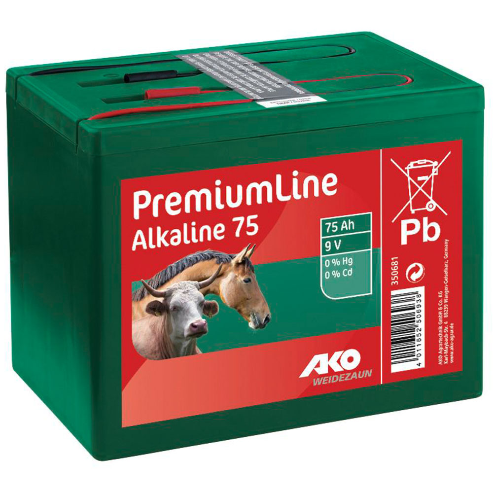 AKO Alkaline 9V dry battery 55-210Ah 75 Ah