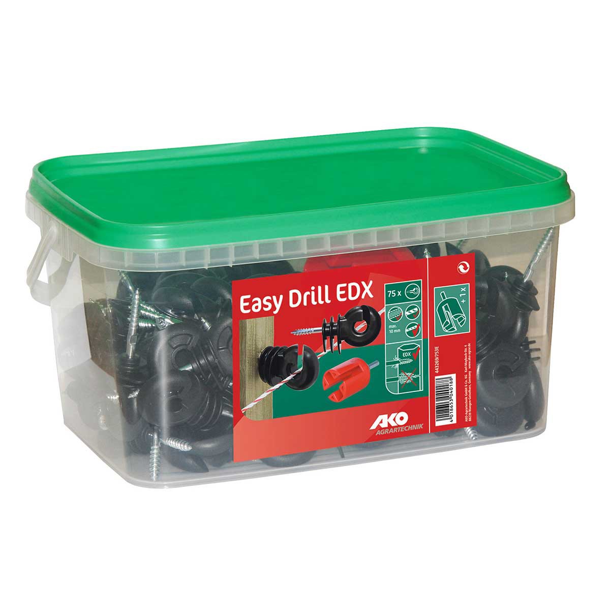 Ring insulator EDX EasyDrill contin. support black 75 pcs