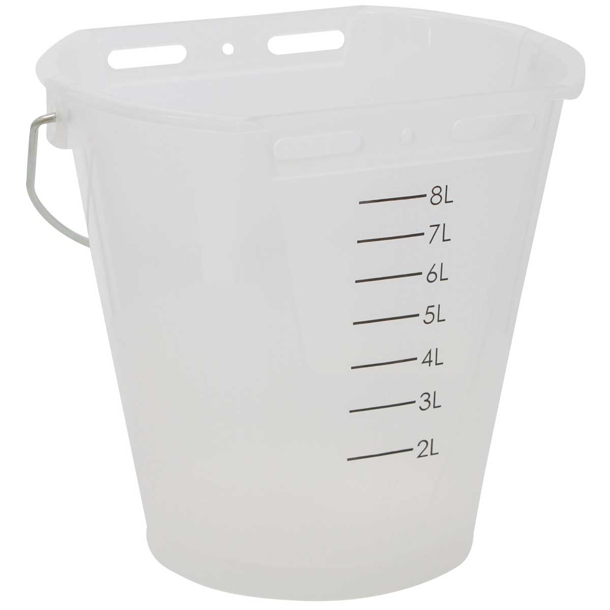 Feeding Bucket transparent with scale white