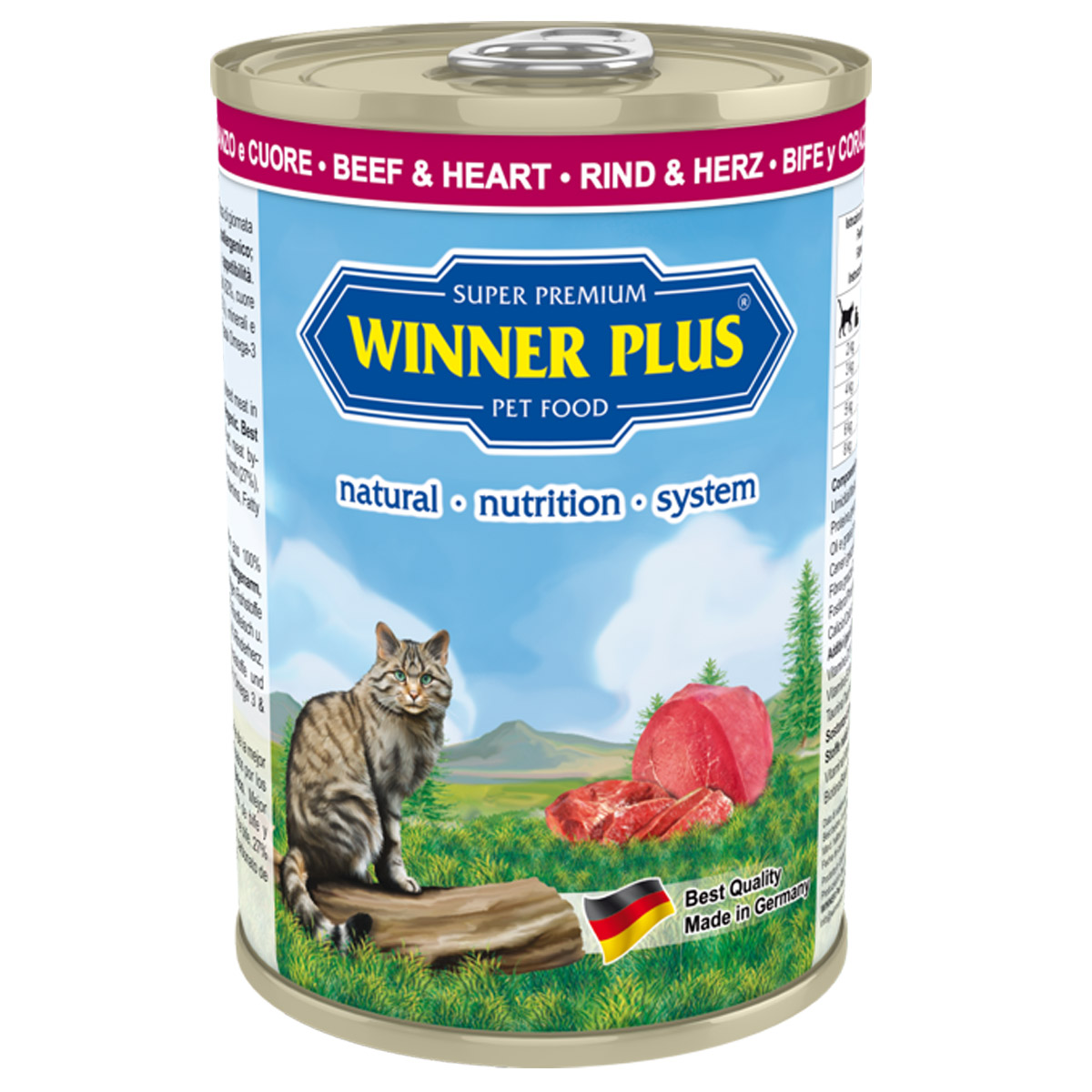 Winner Plus Super Premium Menu Cat Beef & Heart 12 x 395 g