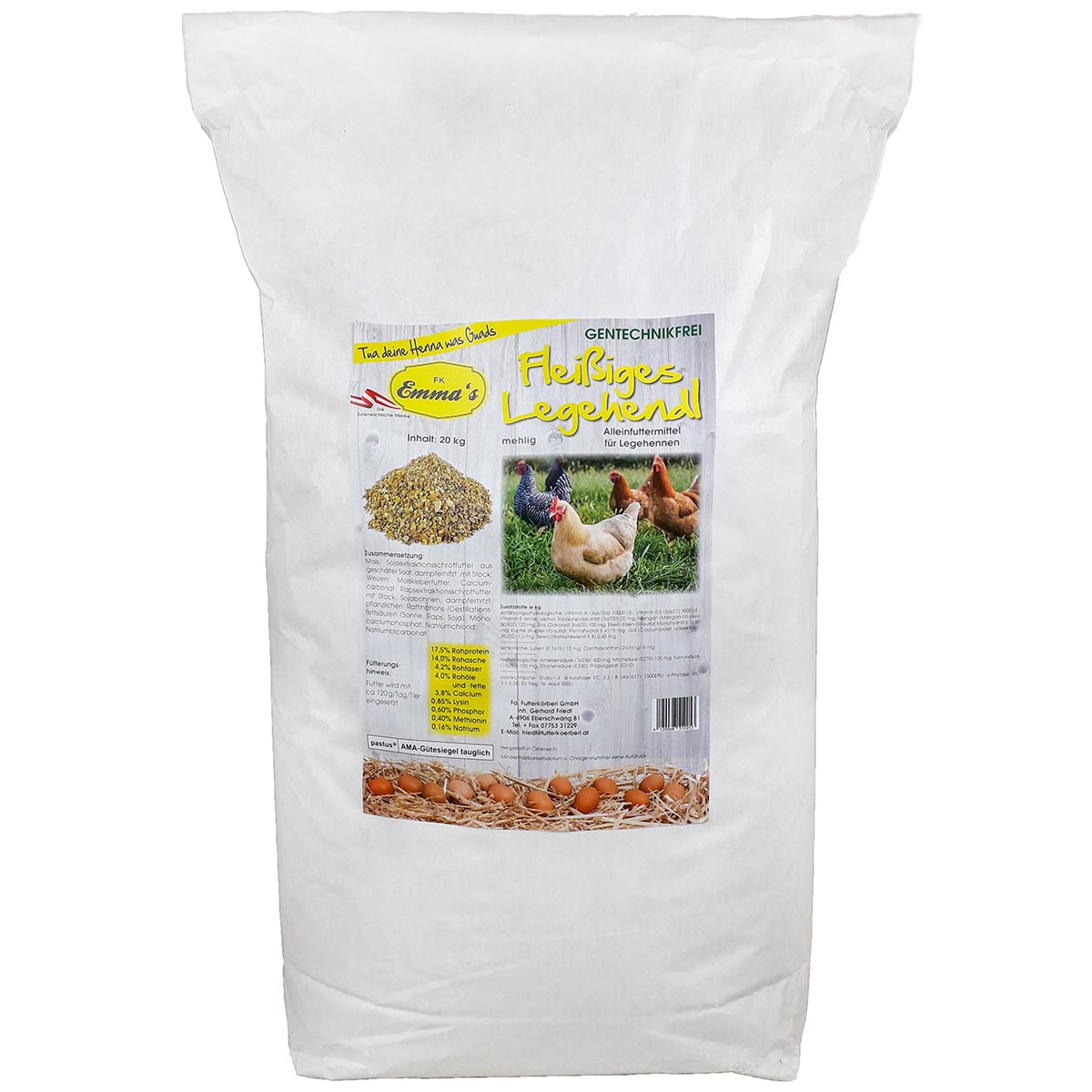 Emma's Chicken Layer Feed mealy 20 kg