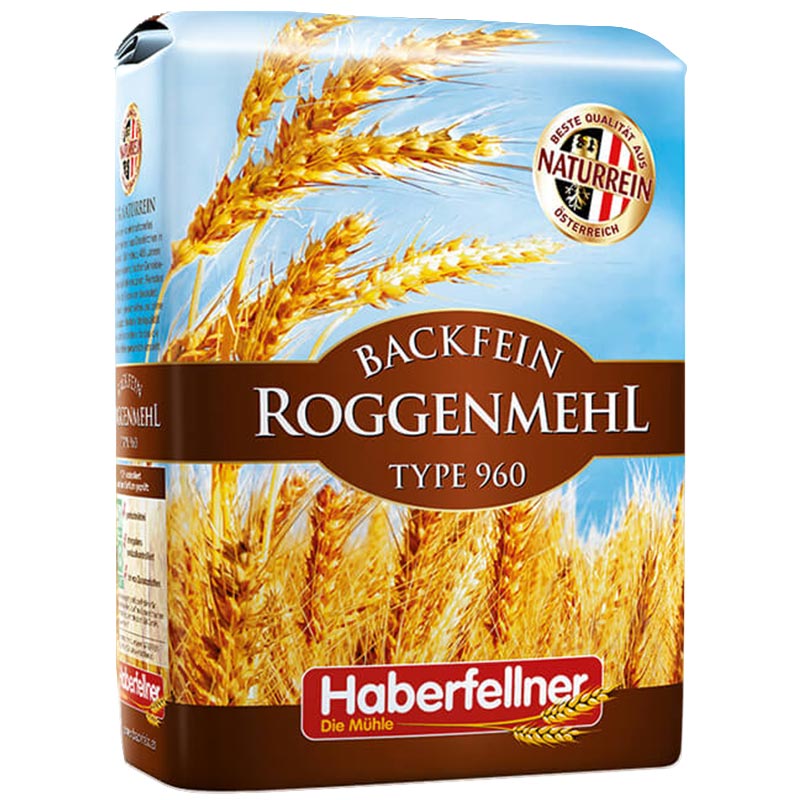 10x 1 kg Haberfellner Rye Flour Type 997 / R960
