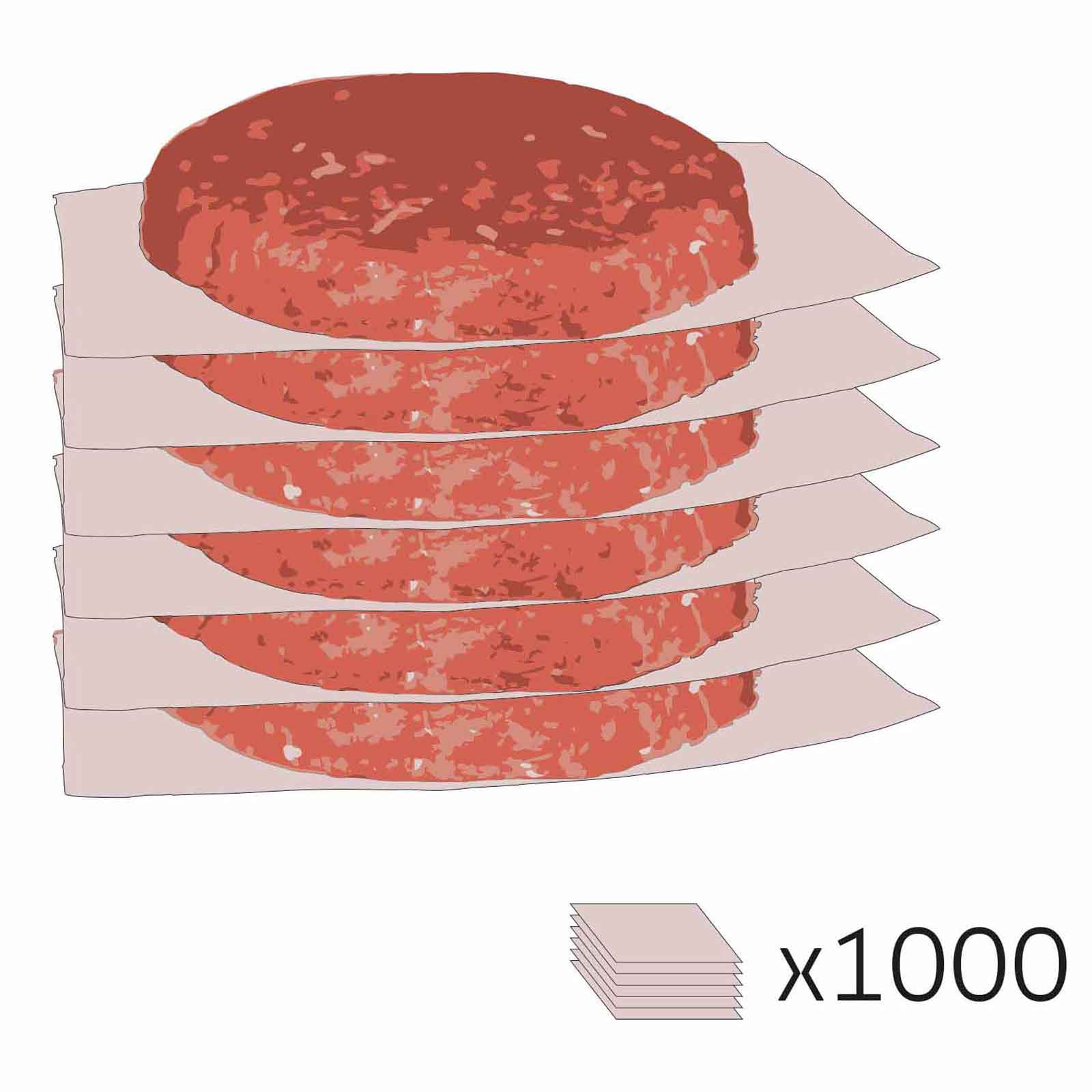 Paper Intermediate Layer For Burgers/1000 Pieces