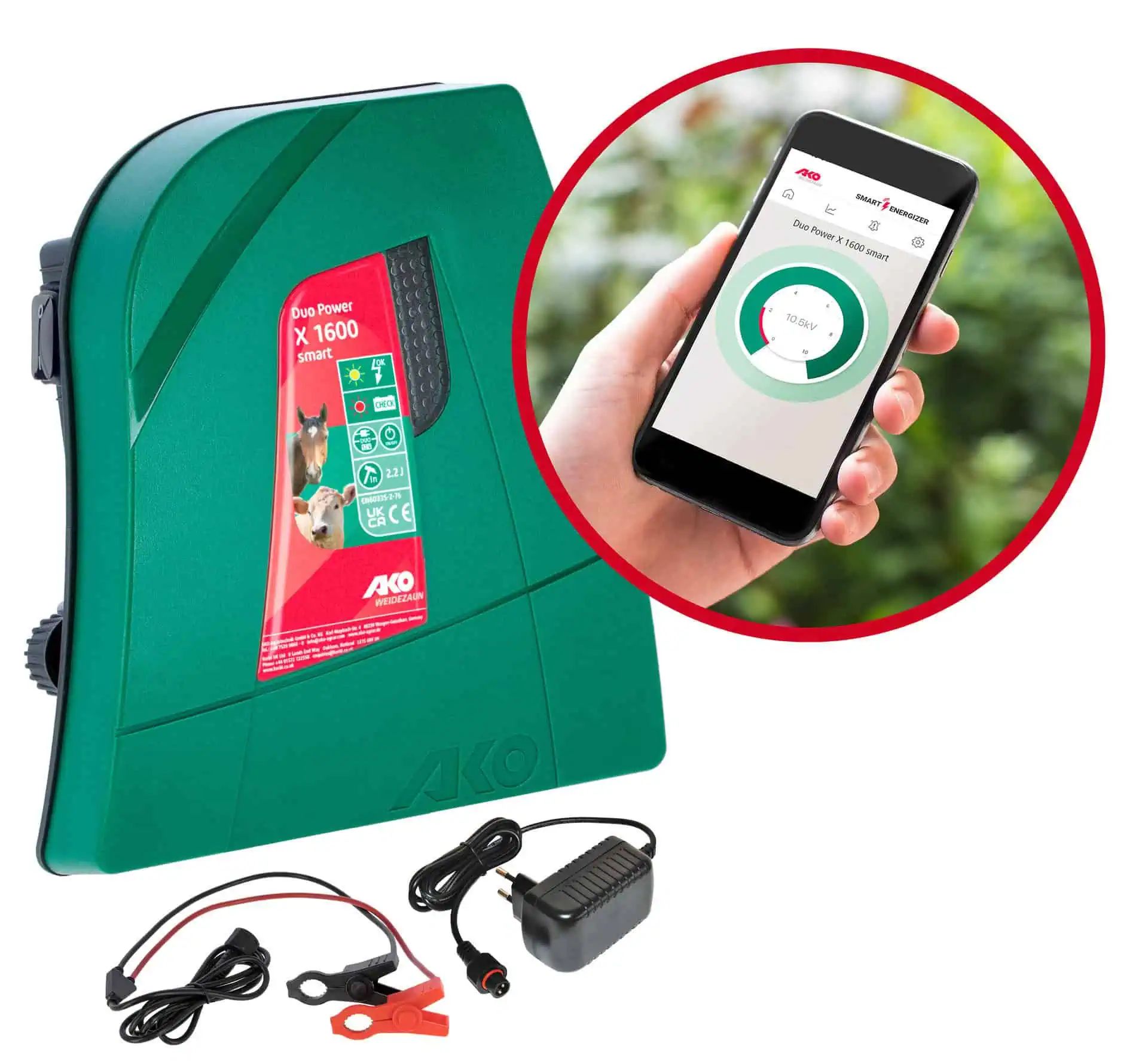 AKO Duo Power X1600 Smart 12V electric fence energiser